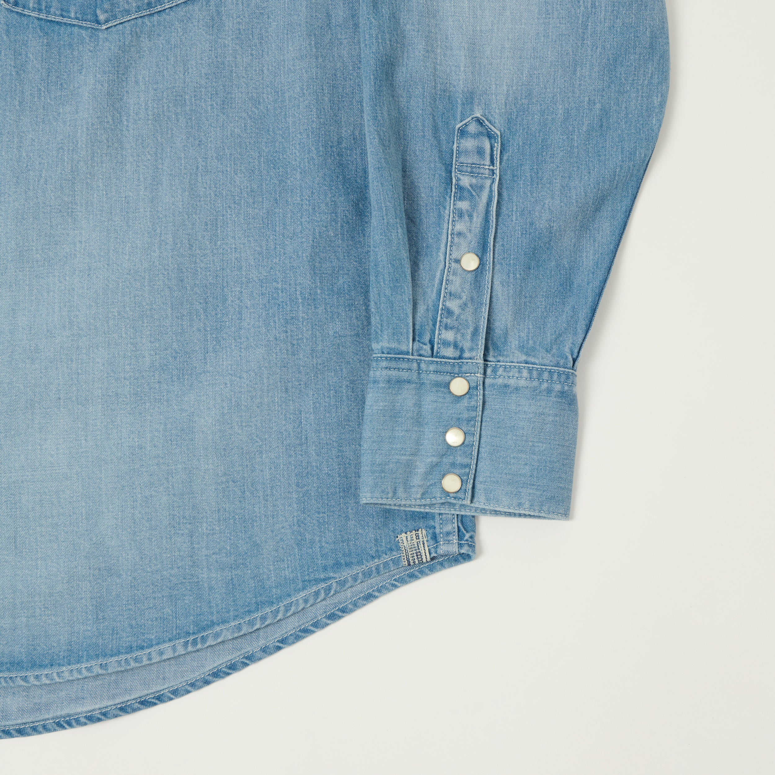 visvim 'Social Sculpture' Denim Western Shirt - Light Wash