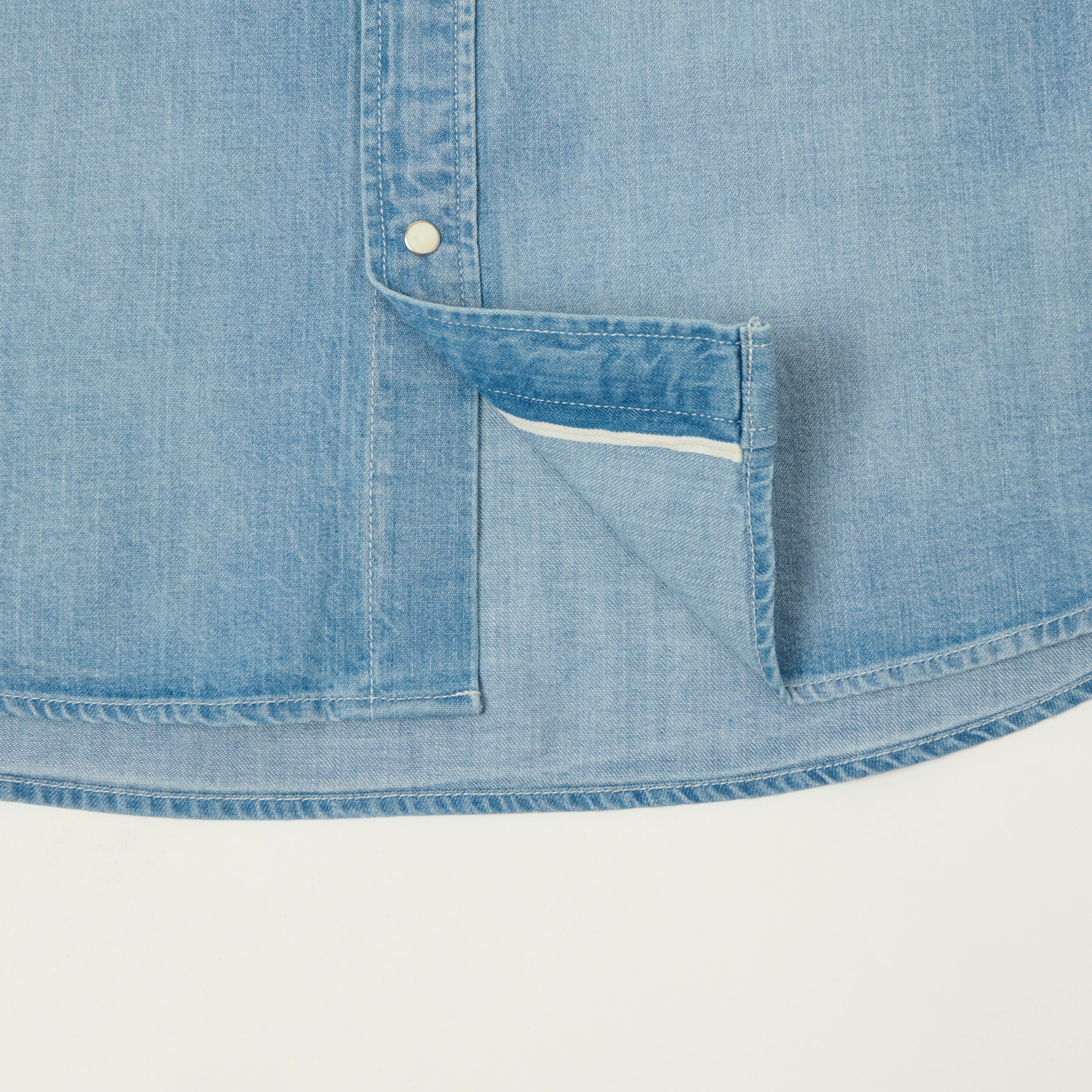 visvim 'Social Sculpture' Denim Western Shirt - Light Wash