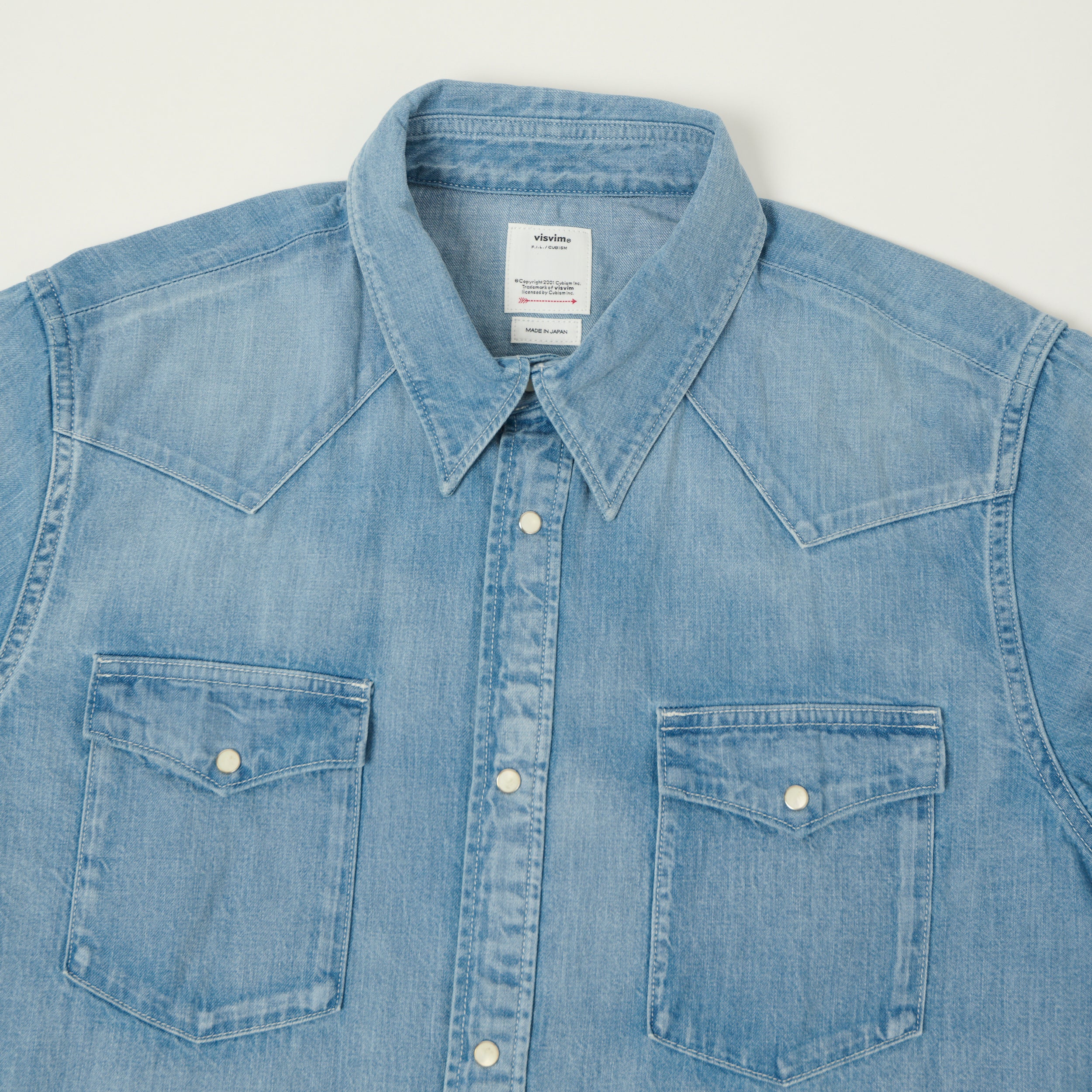 visvim 'Social Sculpture' Denim Western Shirt - Light Wash