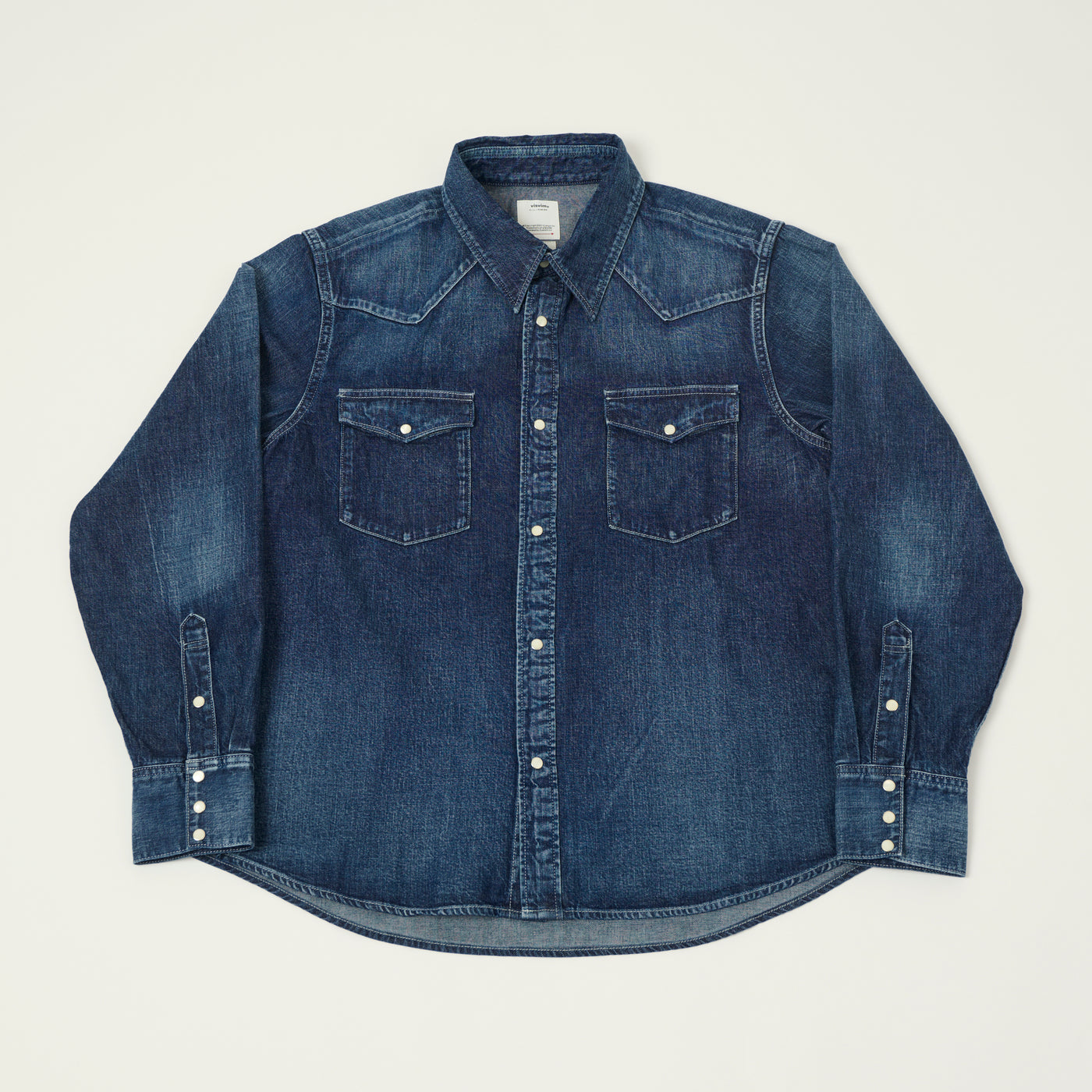 visvim 'Social Sculpture' Denim Western Shirt - Mid Wash