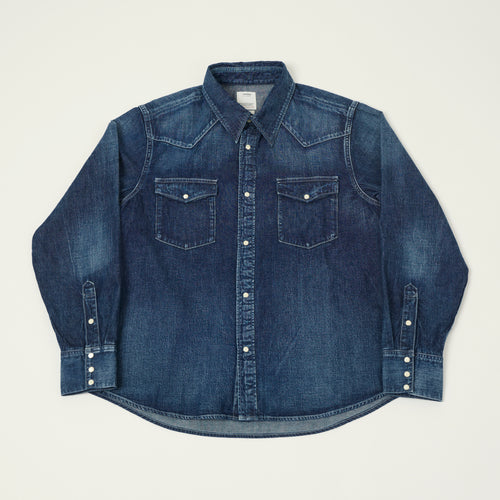visvim 'Social Sculpture' Denim Western Shirt - Mid Wash