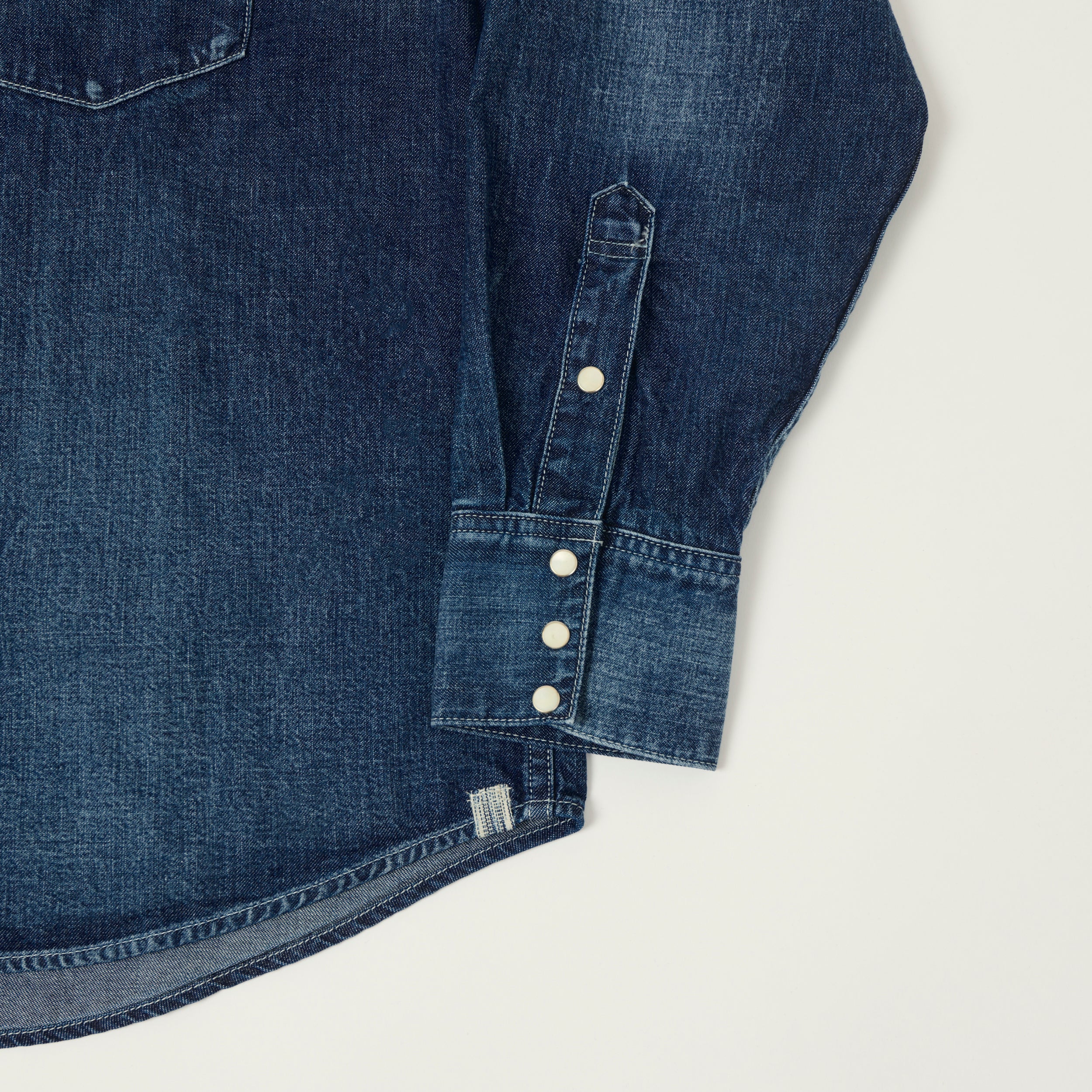 visvim 'Social Sculpture' Denim Western Shirt - Mid Wash