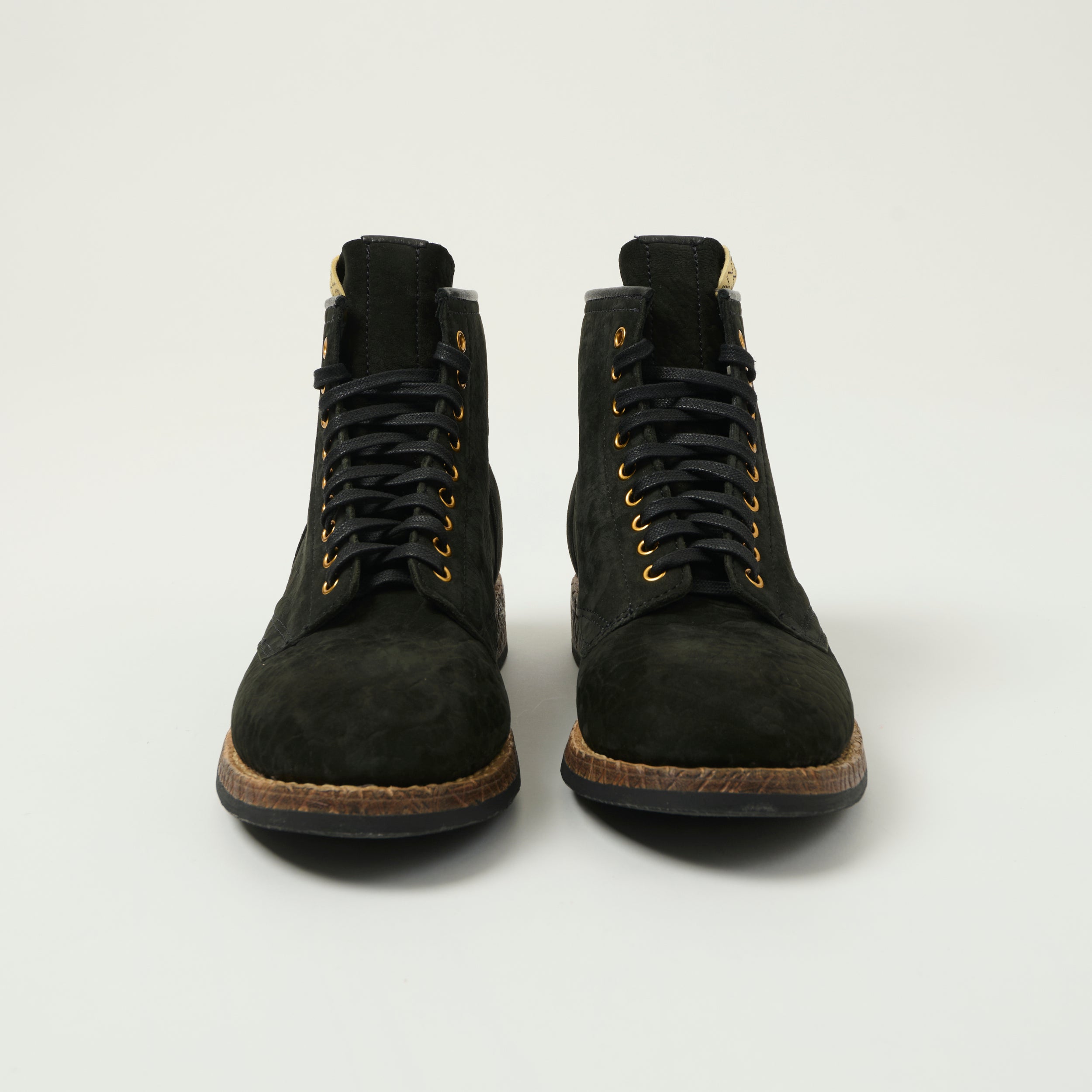 visvim 'Brigadier Mid Folk' Lambskin Roughout Boot - Black – SON