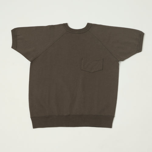 Warehouse & Co 4105 Short Sleeve Pocket Sweatshirt - Charcoal