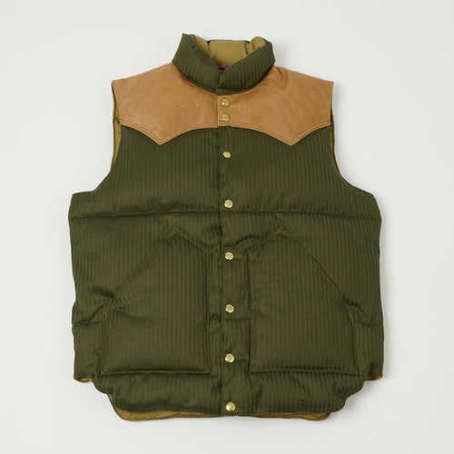 Warehouse & Co x Rocky Mountain Featherbed Down Vest - Olive Drab