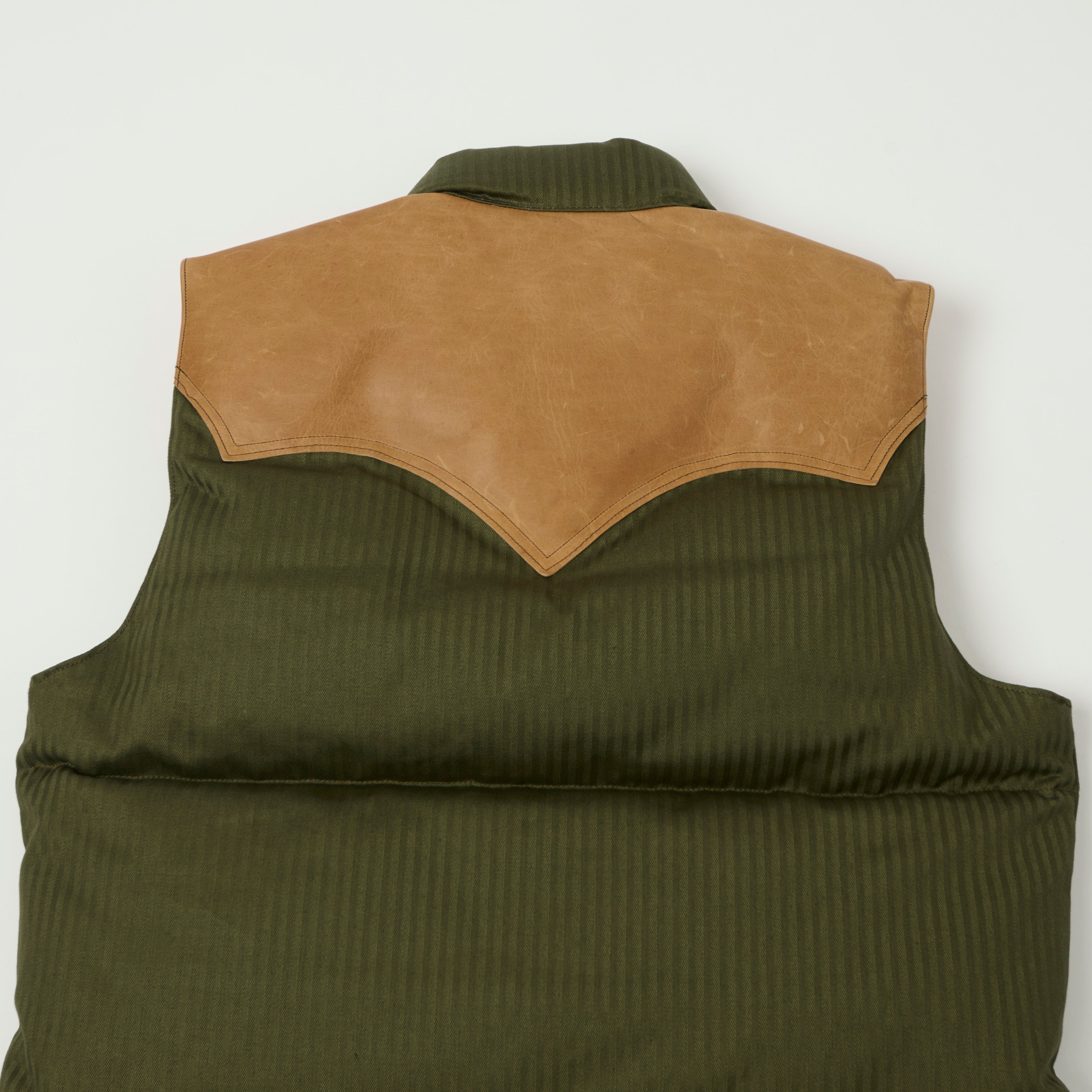 Warehouse & Co x Rocky Mountain Featherbed Down Vest - Olive Drab