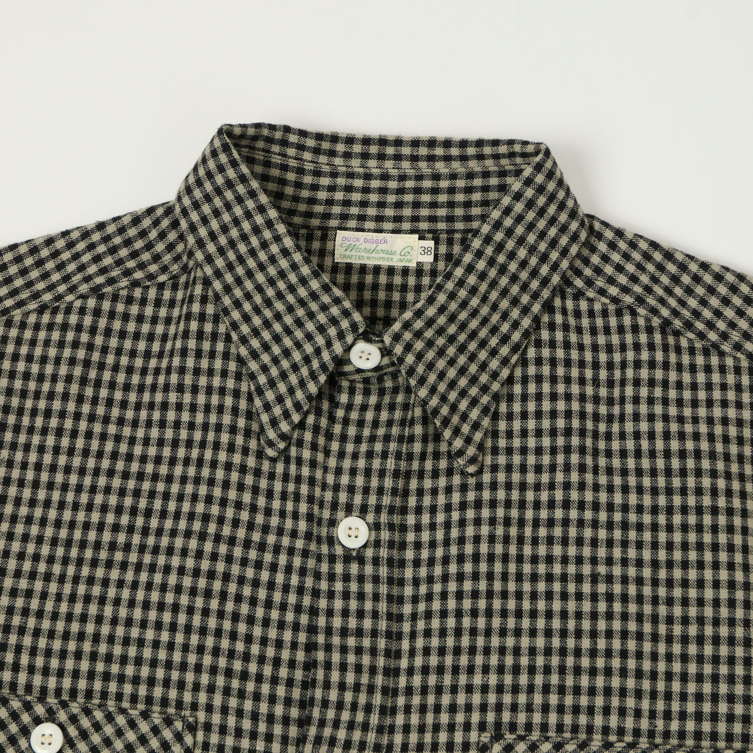 Warehouse & Co 3055 Duck Digger Gingham Work Shirt - Grey