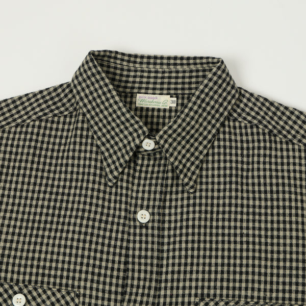 Warehouse & Co 3055 'A Pattern' Gingham Work Shirt - Grey