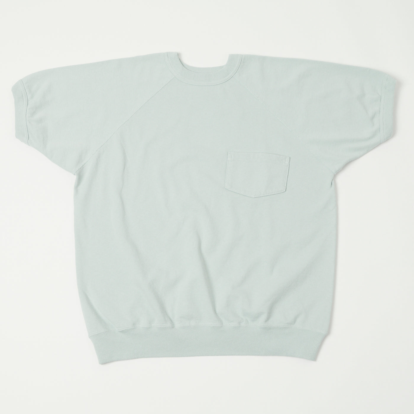 Warehouse & Co 4105 Short Sleeve Pocket Sweatshirt - Sax