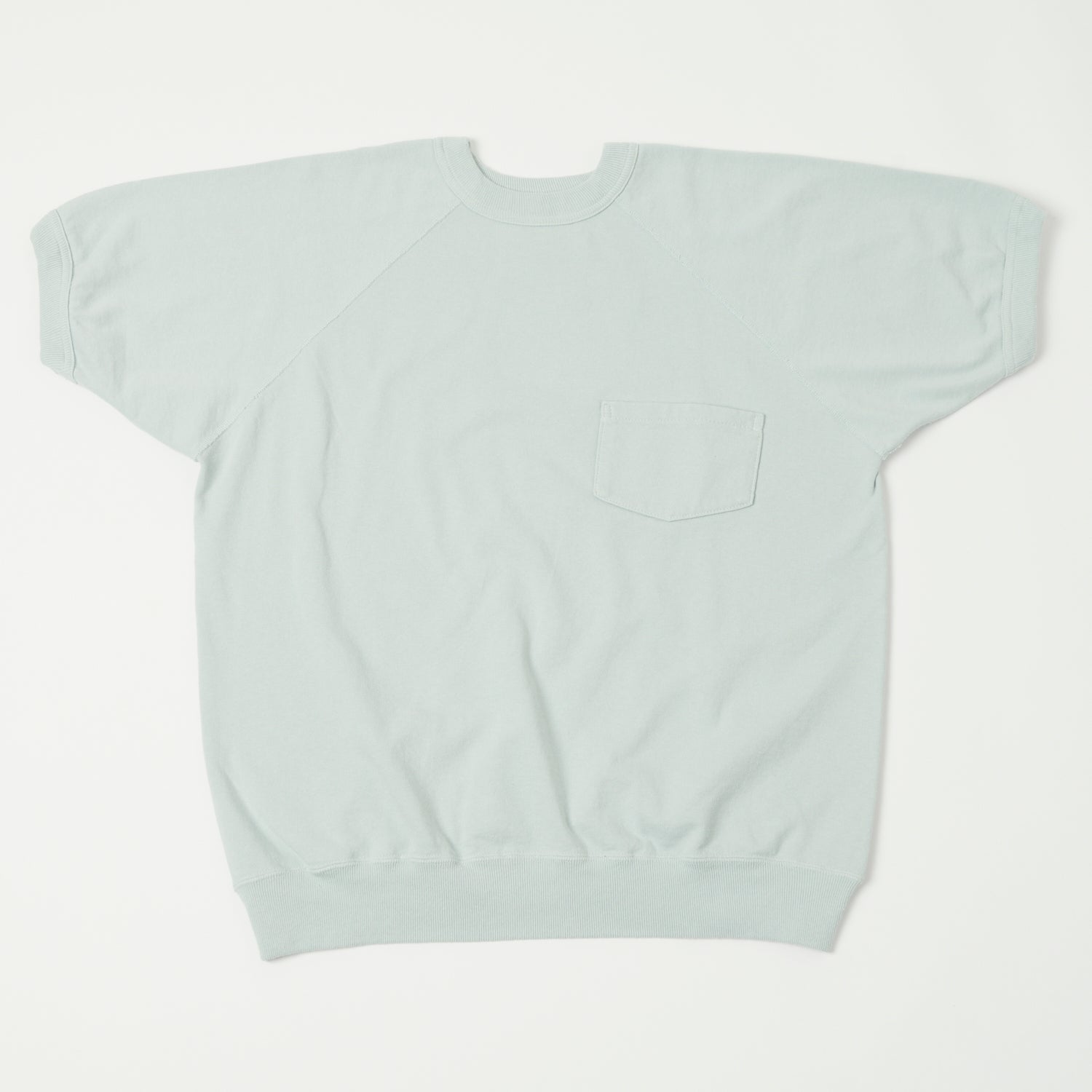 Warehouse & Co 4105 Short Sleeve Pocket Sweatshirt - Sax