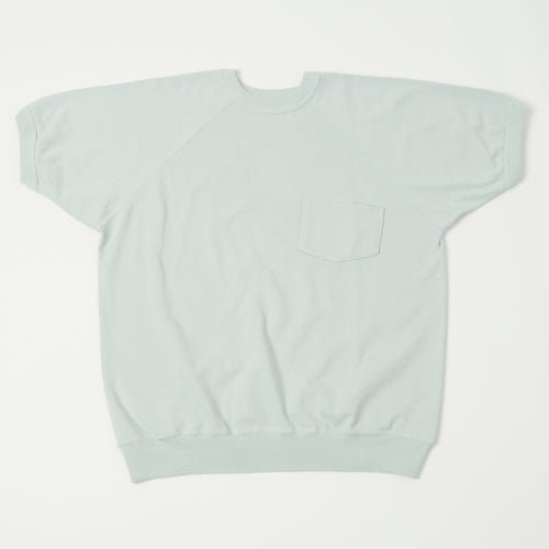 Warehouse & Co 4105 Short Sleeve Pocket Sweatshirt - Sax