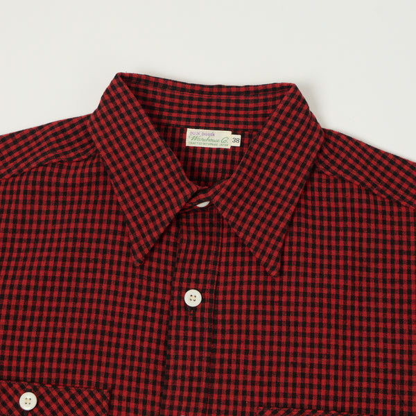 Warehouse & Co 3056 Gingham Short Sleeve Shirt - Red