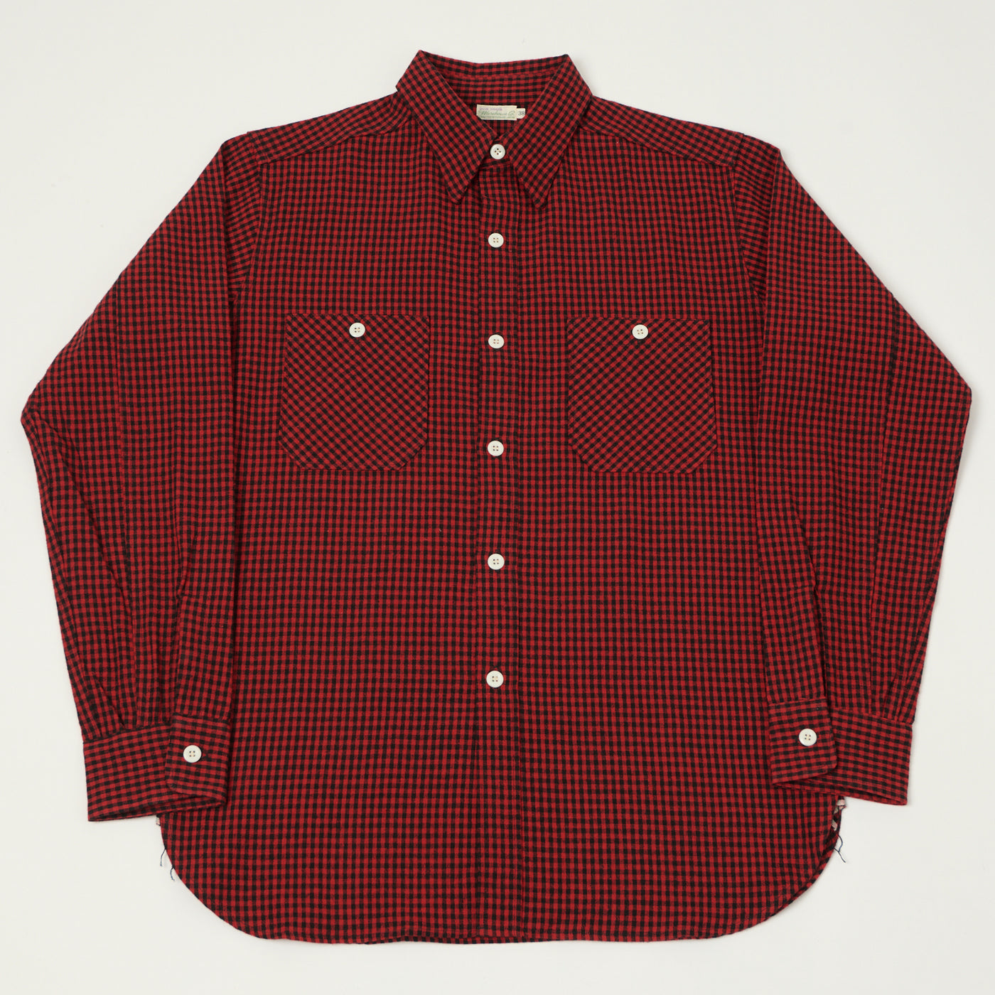 Warehouse & Co 3055 Duck Digger Gingham Work Shirt - Red
