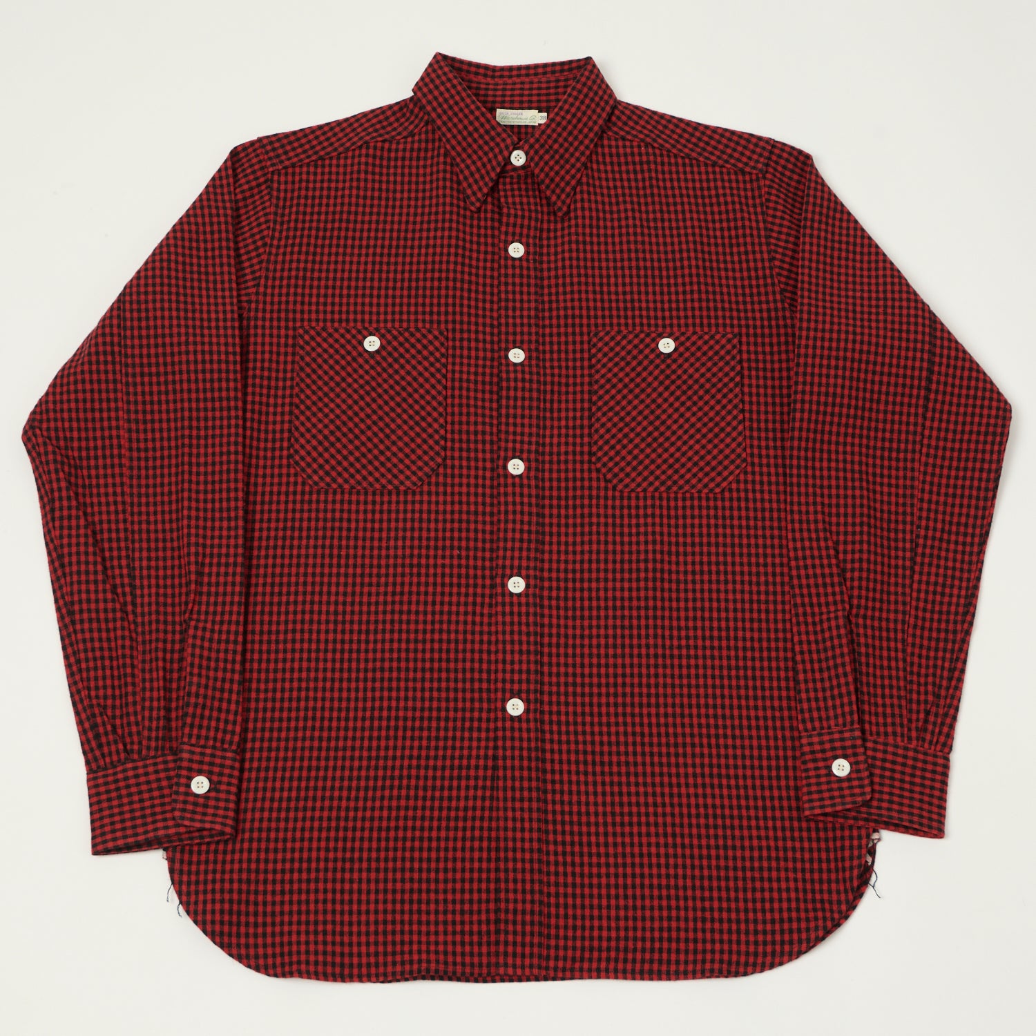 Warehouse & Co 3055 Duck Digger Gingham Work Shirt - Red
