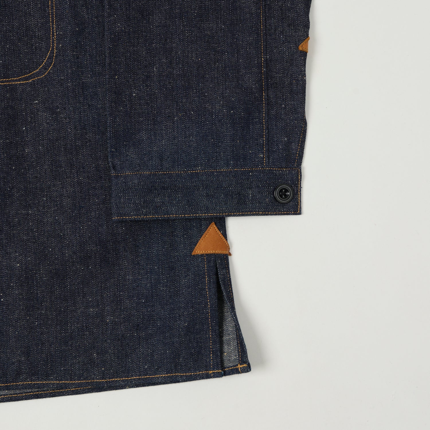 Warehouse & Co 2213 'Greenebaum' 1880s Heavy Leather Bound Jacket - Indigo Denim