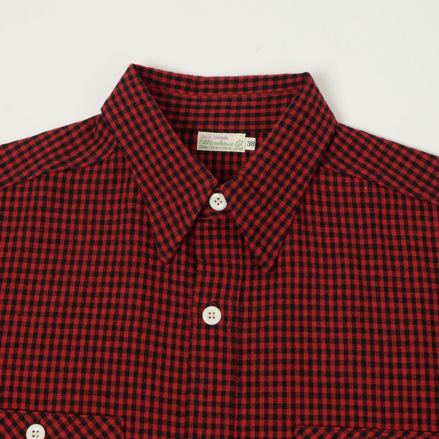 Warehouse & Co 3055 Duck Digger Gingham Work Shirt - Red