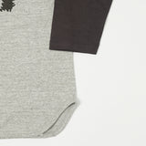 Warehouse 'Eastlake' 4800 Baseball Tee - Heather Grey/Black