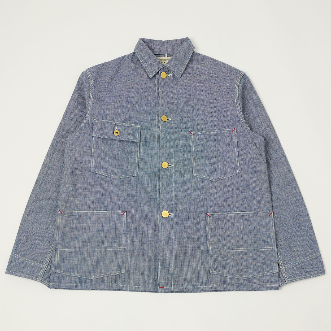 Warehouse & Co 2195 Pincheck Coverall - Indigo