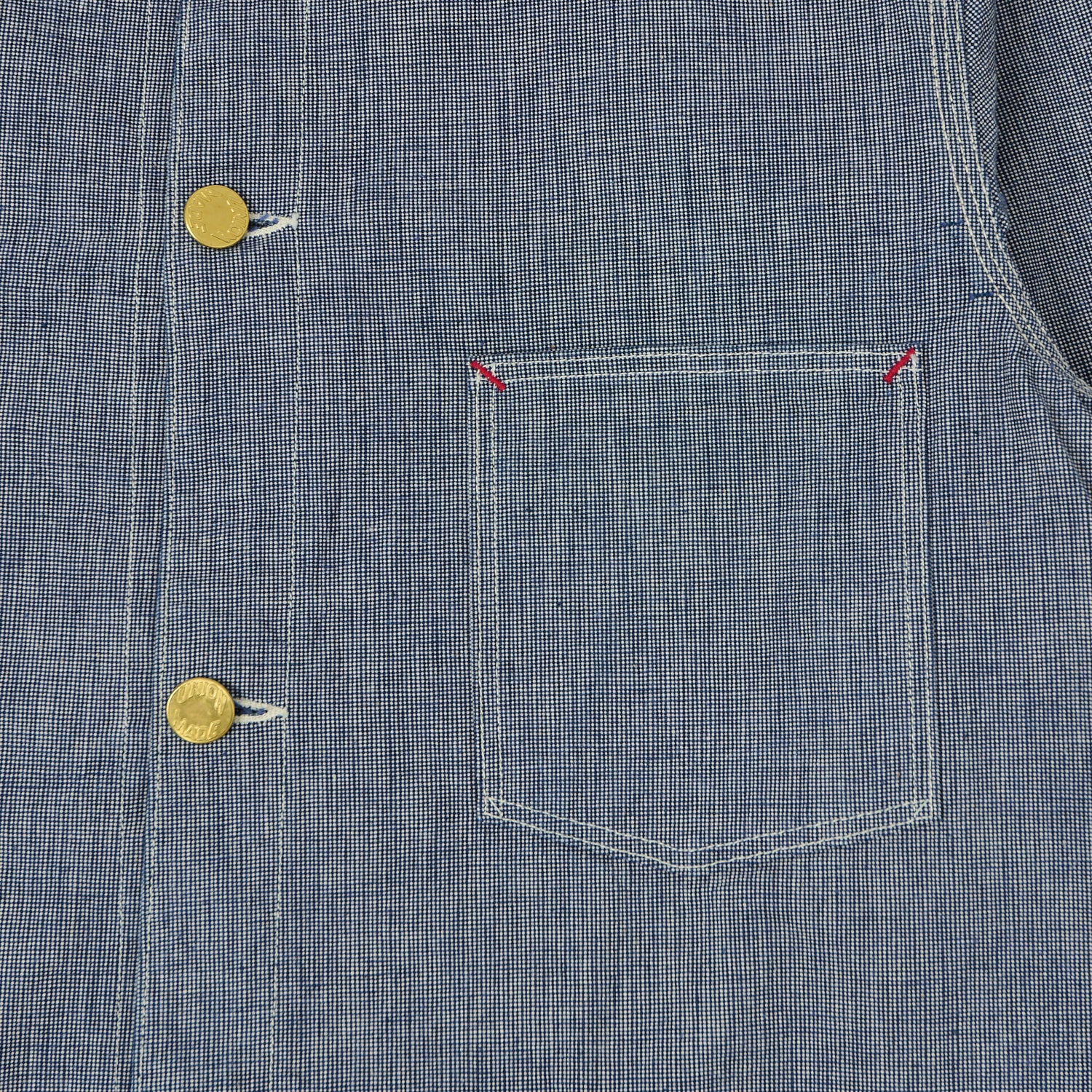 Warehouse & Co 2195 Pincheck Coverall - Indigo