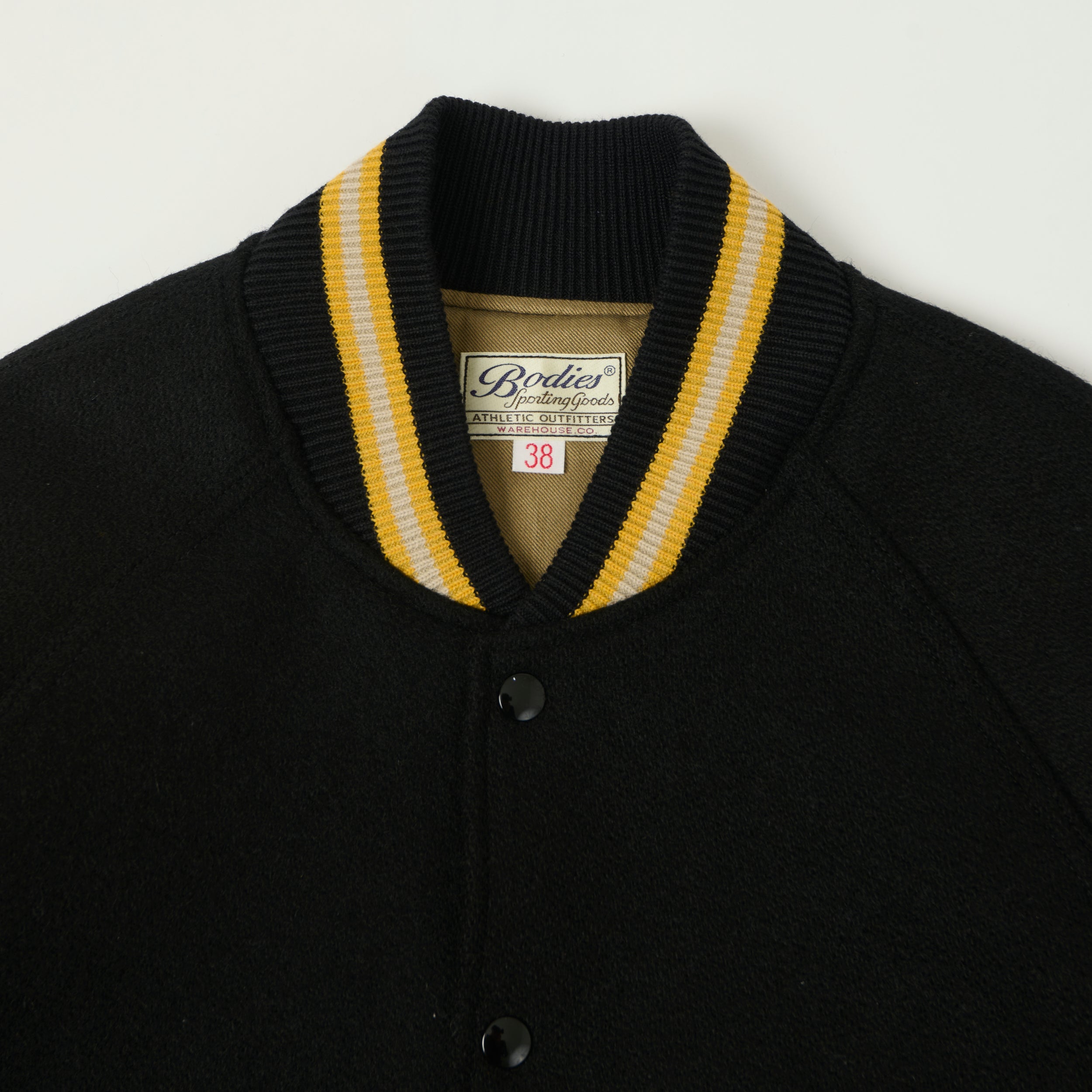 Warehouse & Co 2239 'Bodies' 1950s Army Varsity Jacket - Black