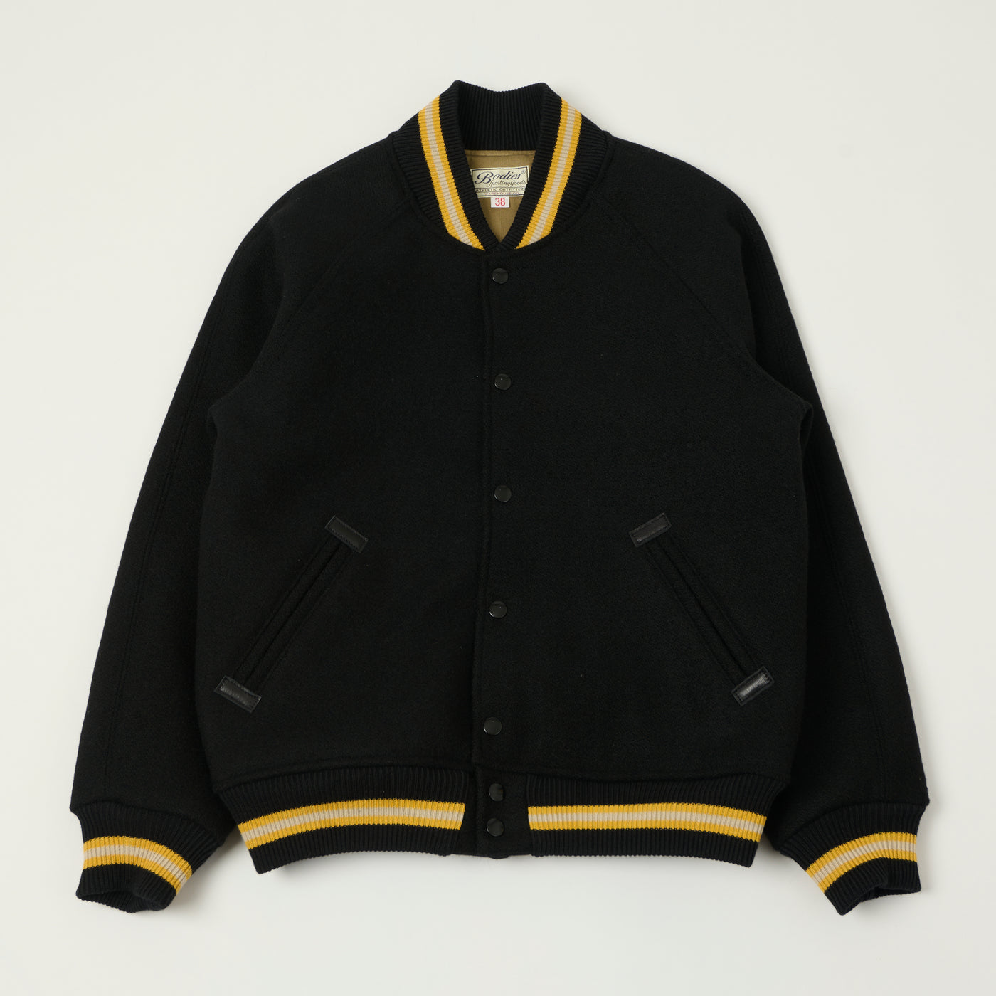 Warehouse & Co 2239 'Bodies' 1950s Army Varsity Jacket - Black