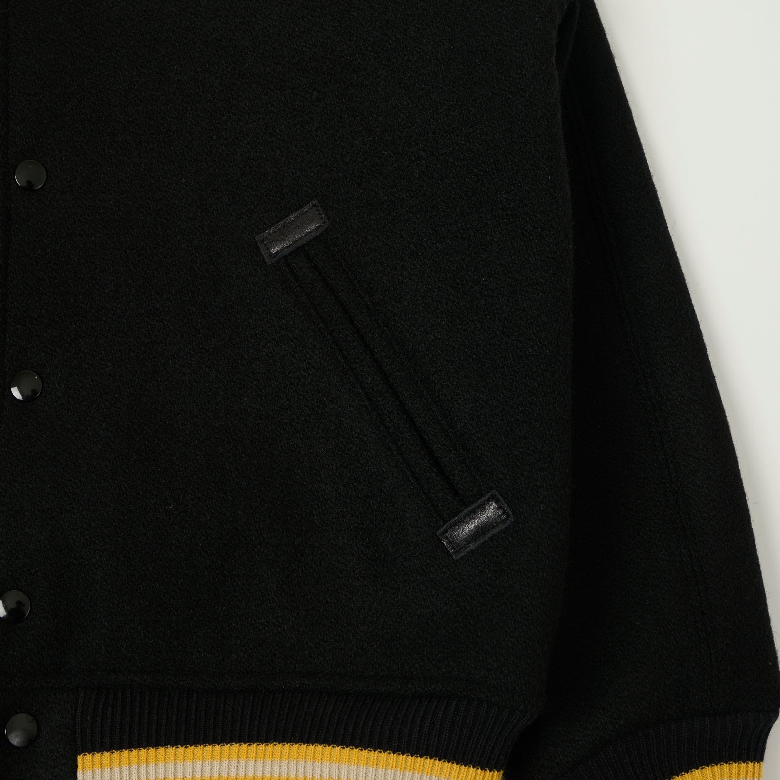 Warehouse & Co 2239 'Bodies' 1950s Army Varsity Jacket - Black