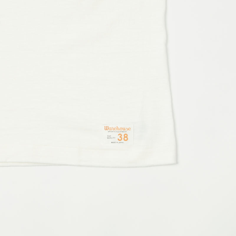 Warehouse 4063 'No. 67' 3/4 Sleeve Football Tee - Off White