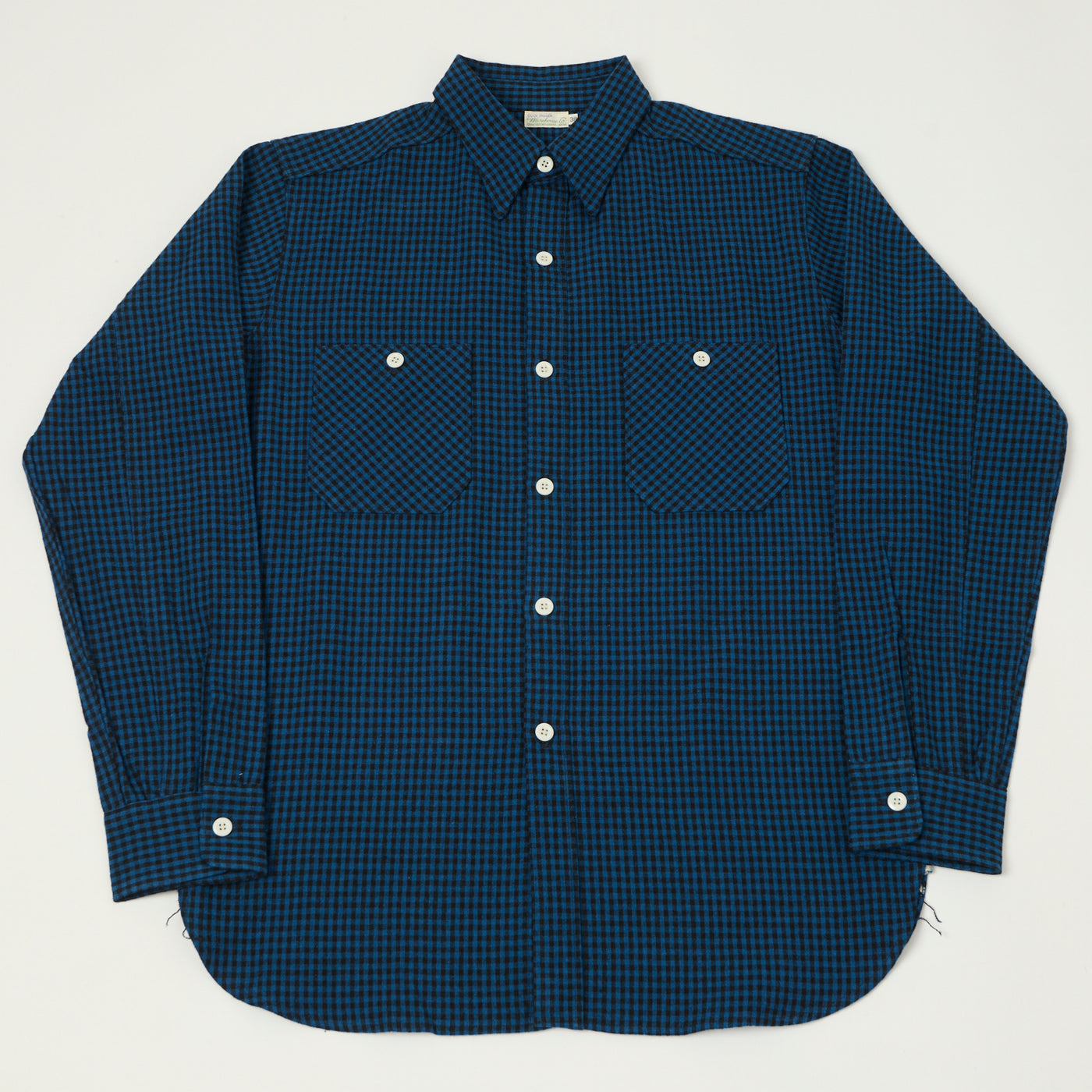 Warehouse & Co 3055 Duck Digger Gingham Work Shirt - Blue
