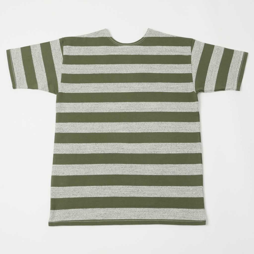 [teket] / ☆ 25SS Drying Stripe Tee / Olive Warehouse & Co 4050 S/S 2