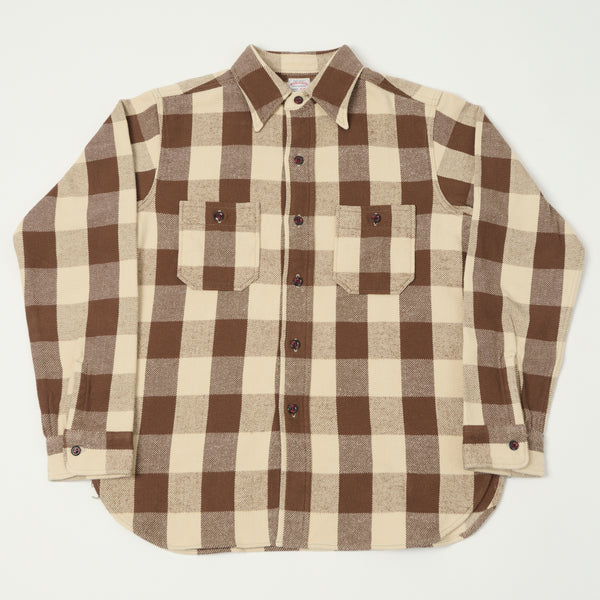 Warehouse & Co 3104  Flannel Shirt 'A Pattern' - Brown