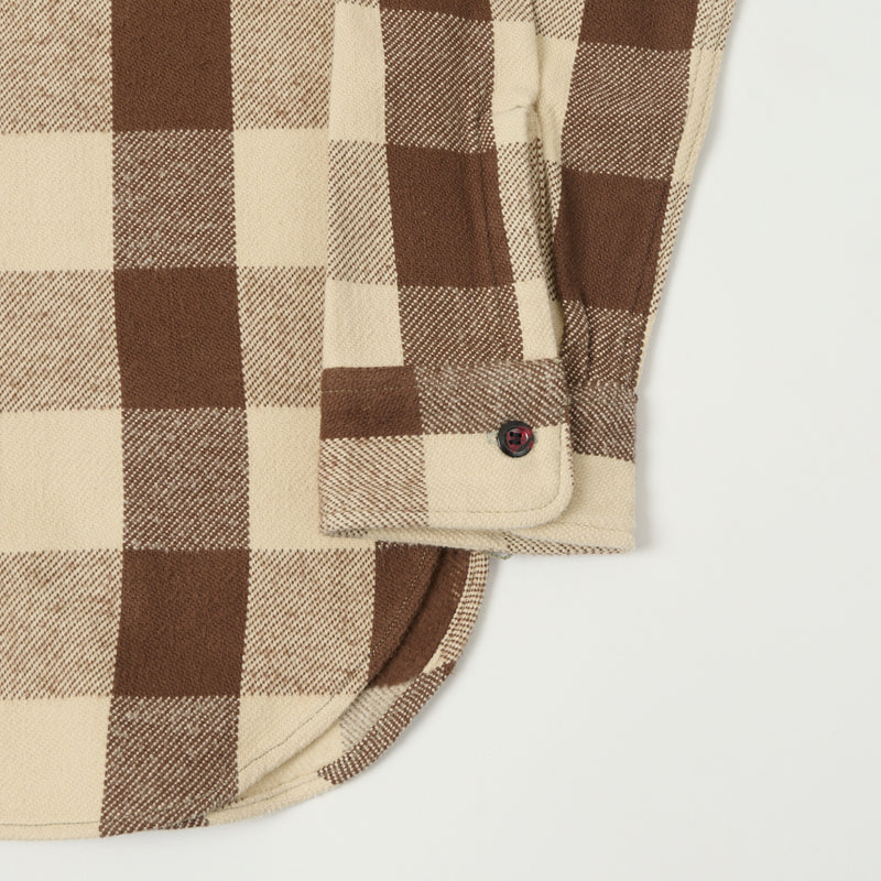 Warehouse & Co 3104  Flannel Shirt 'A Pattern' - Brown