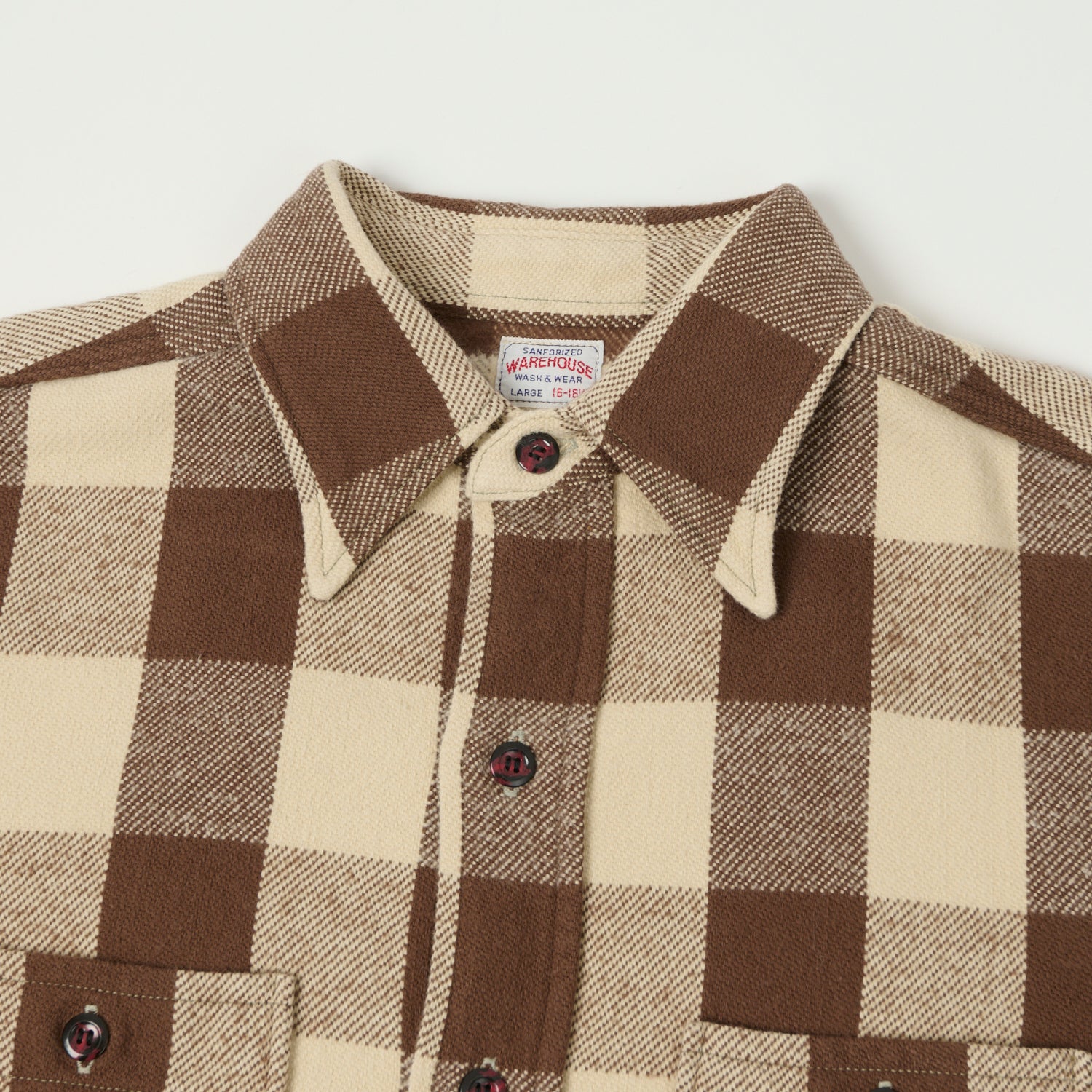 Warehouse & Co 3104 Buffalo Check Flannel Shirt - Brown