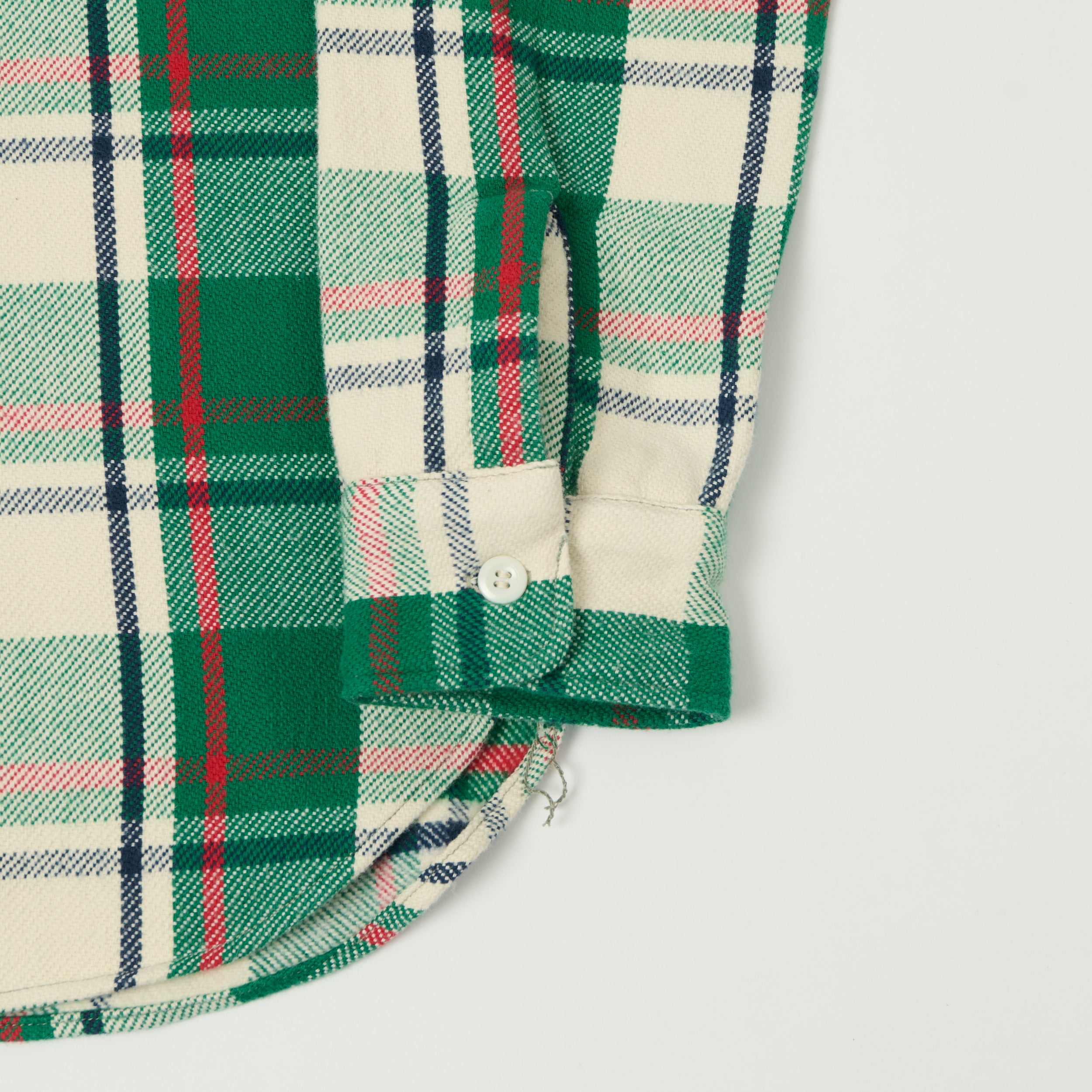 Warehouse & Co 3104 Plaid Flannel Shirt - Green/Brown/Ivory