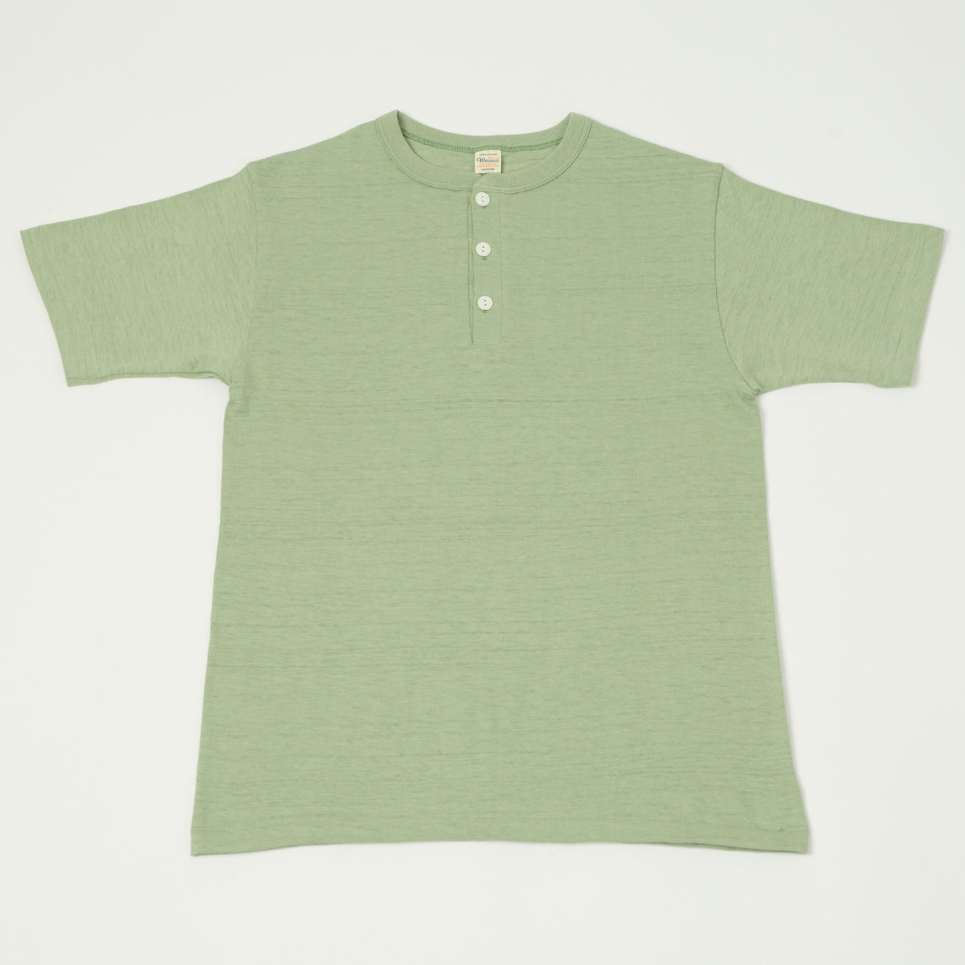 Warehouse & Co 4601 Henley T-Shirt - Pale Green