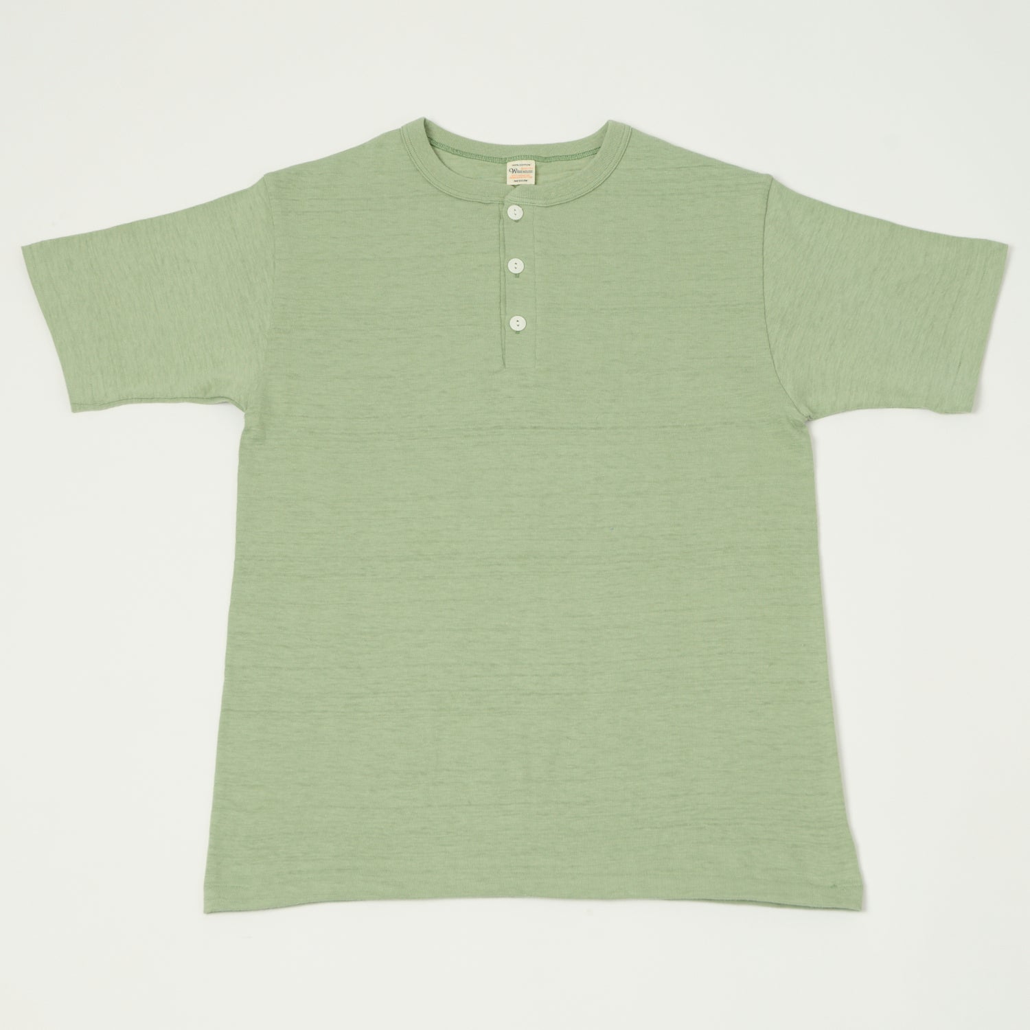 Warehouse & Co 4601 Henley T-Shirt - Pale Green