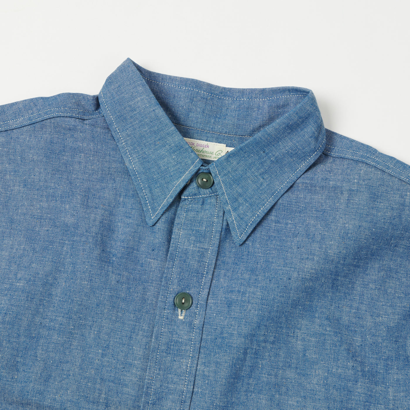 Warehouse & Co 3044 Duck Digger U.S. Navy Chambray Shirt - Sax