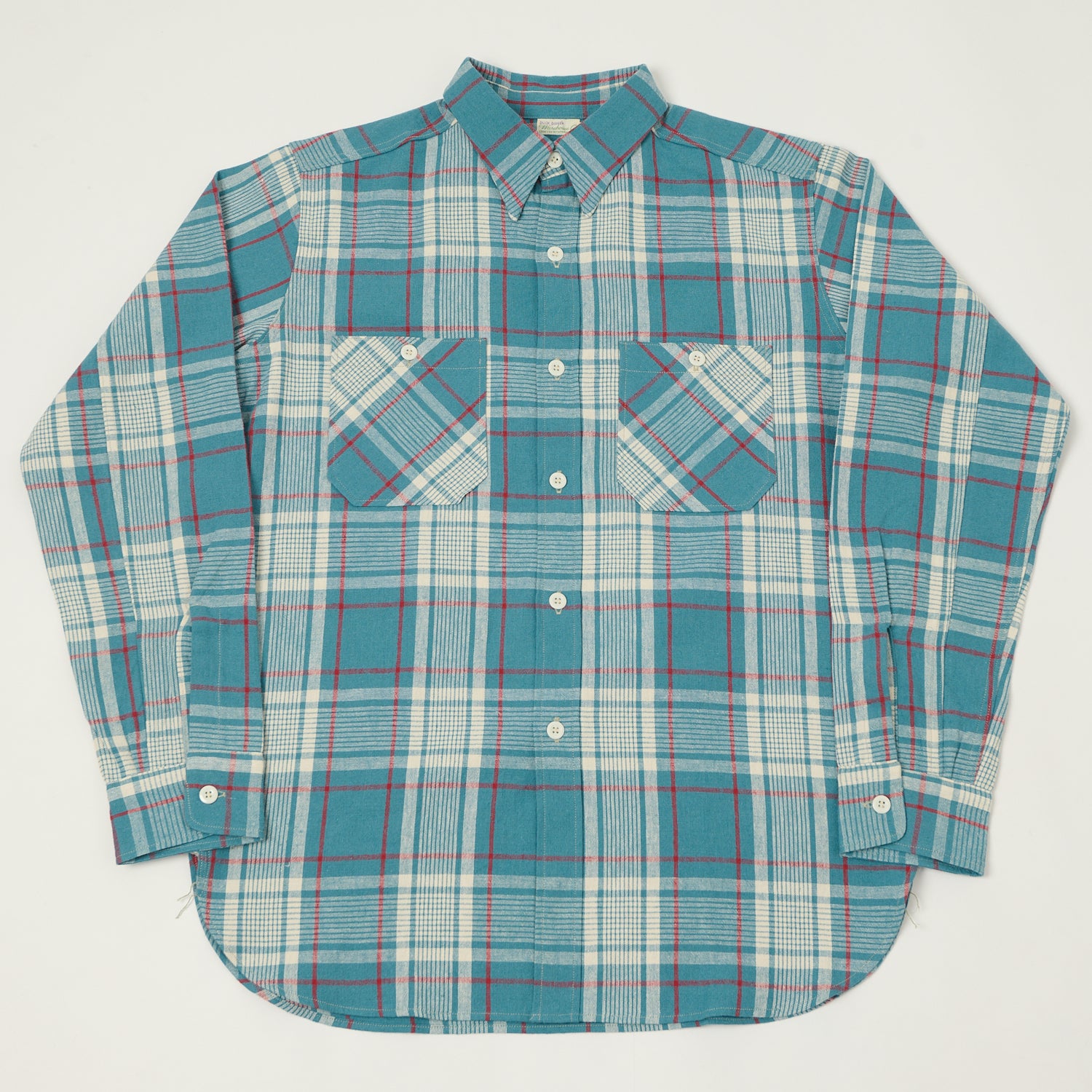 Warehouse & Co 3055 Duck Digger Plaid Work Shirt - Sax