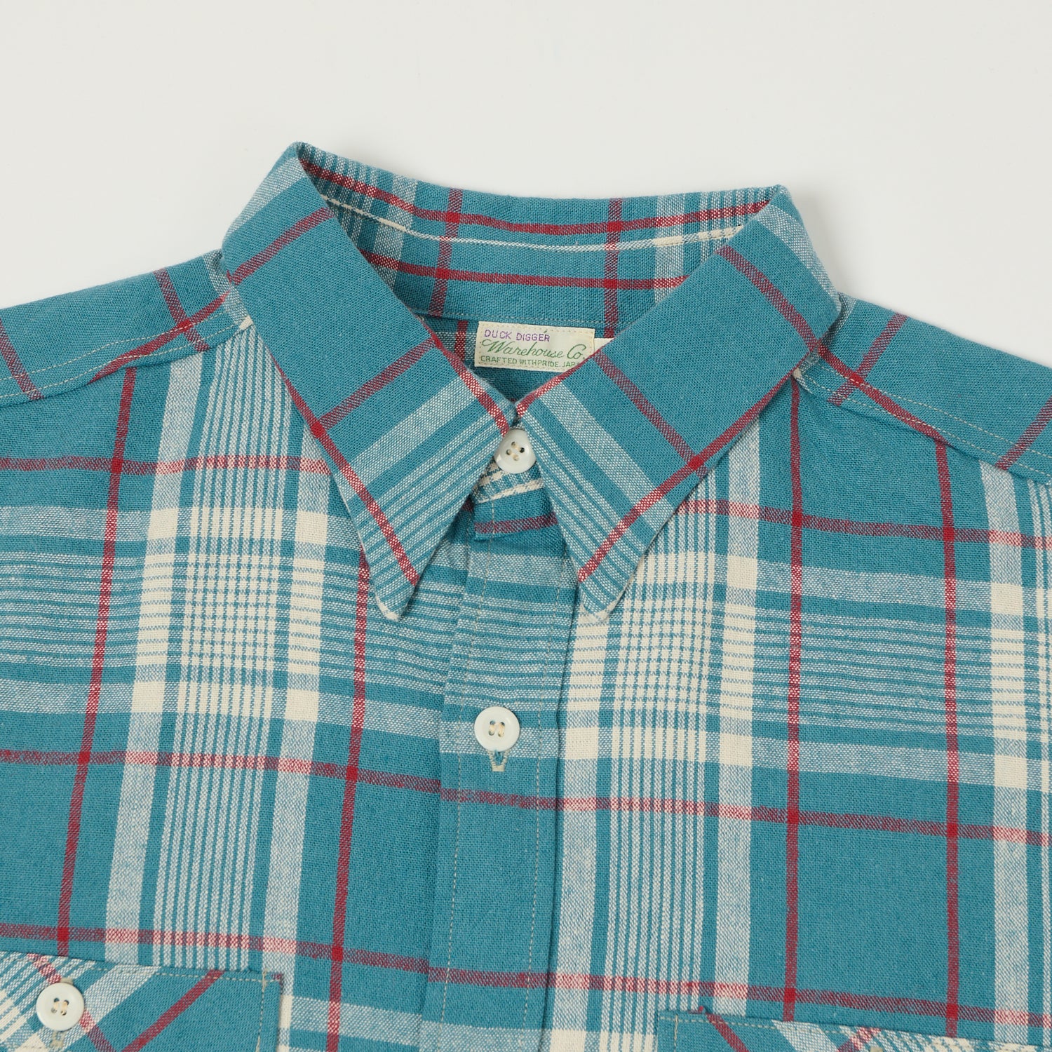 Warehouse & Co 3055 Duck Digger Plaid Work Shirt - Sax