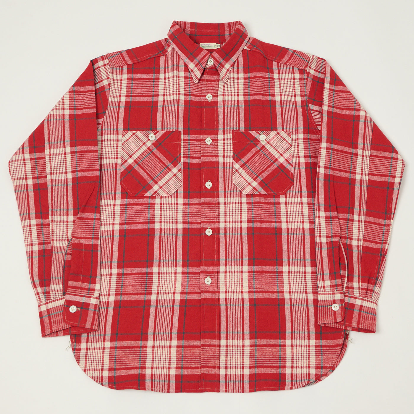 Warehouse & Co 3055 Duck Digger Plaid Work Shirt - Red