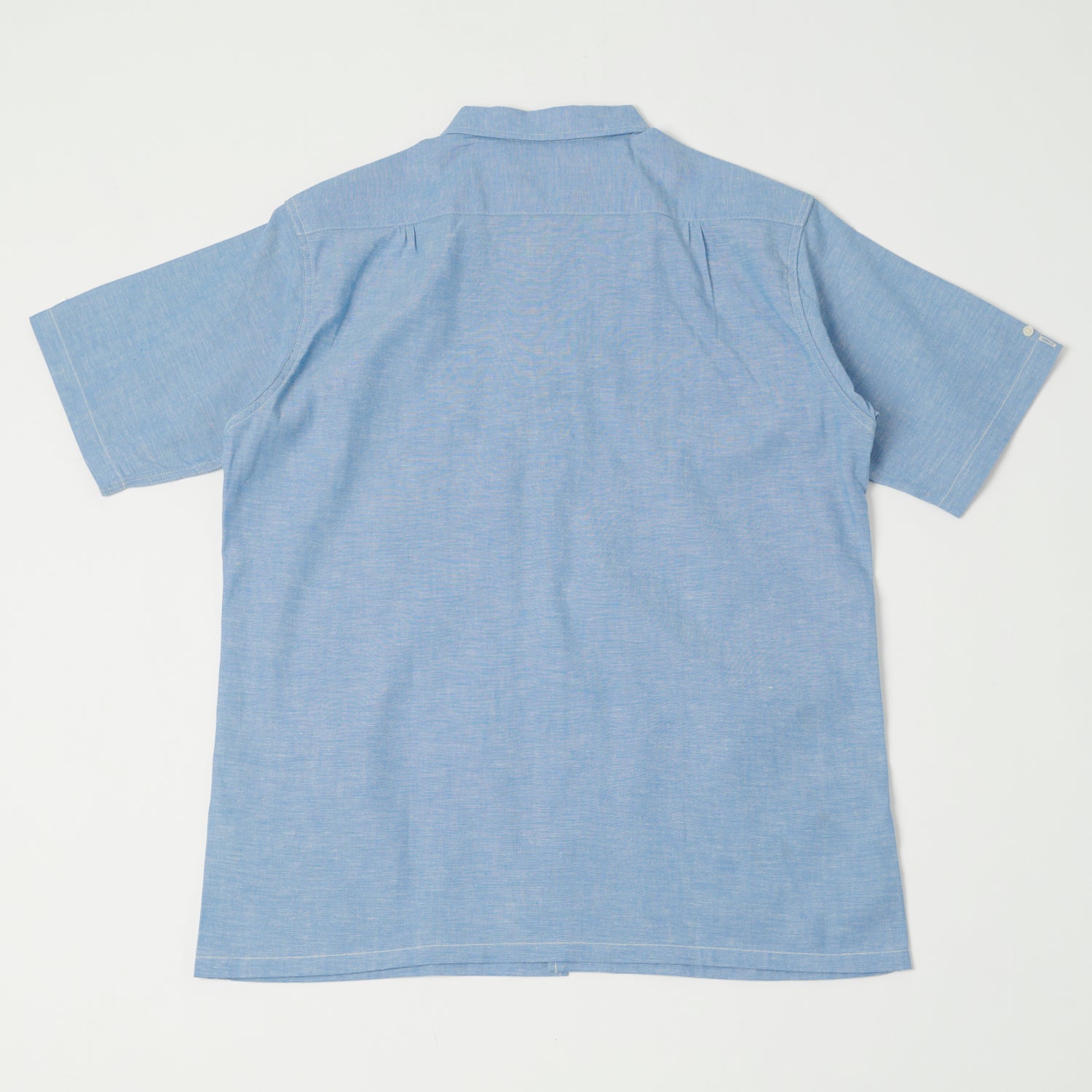 Warehouse & Co 3091 Duck Digger Open Collar Chambray Shirt - Sax