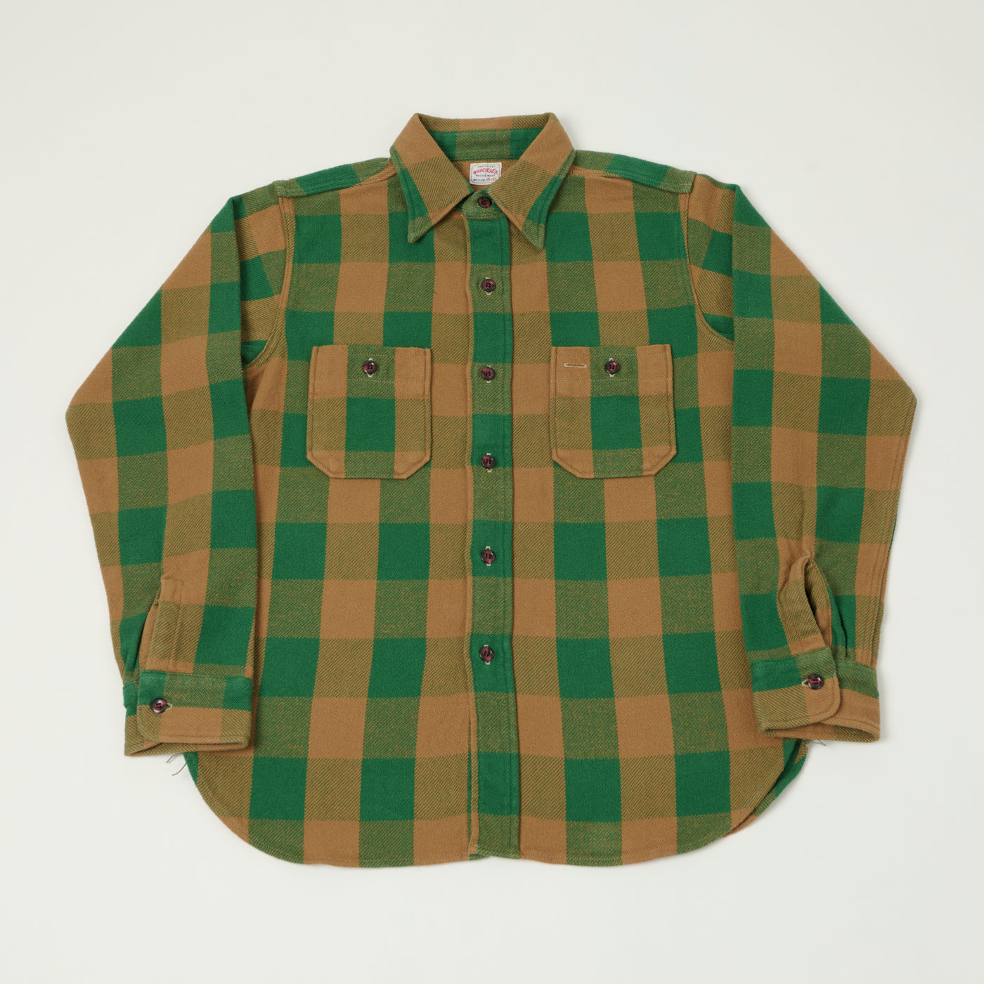 Warehouse & Co 3104 Plaid Flannel Shirt - Green/Brown