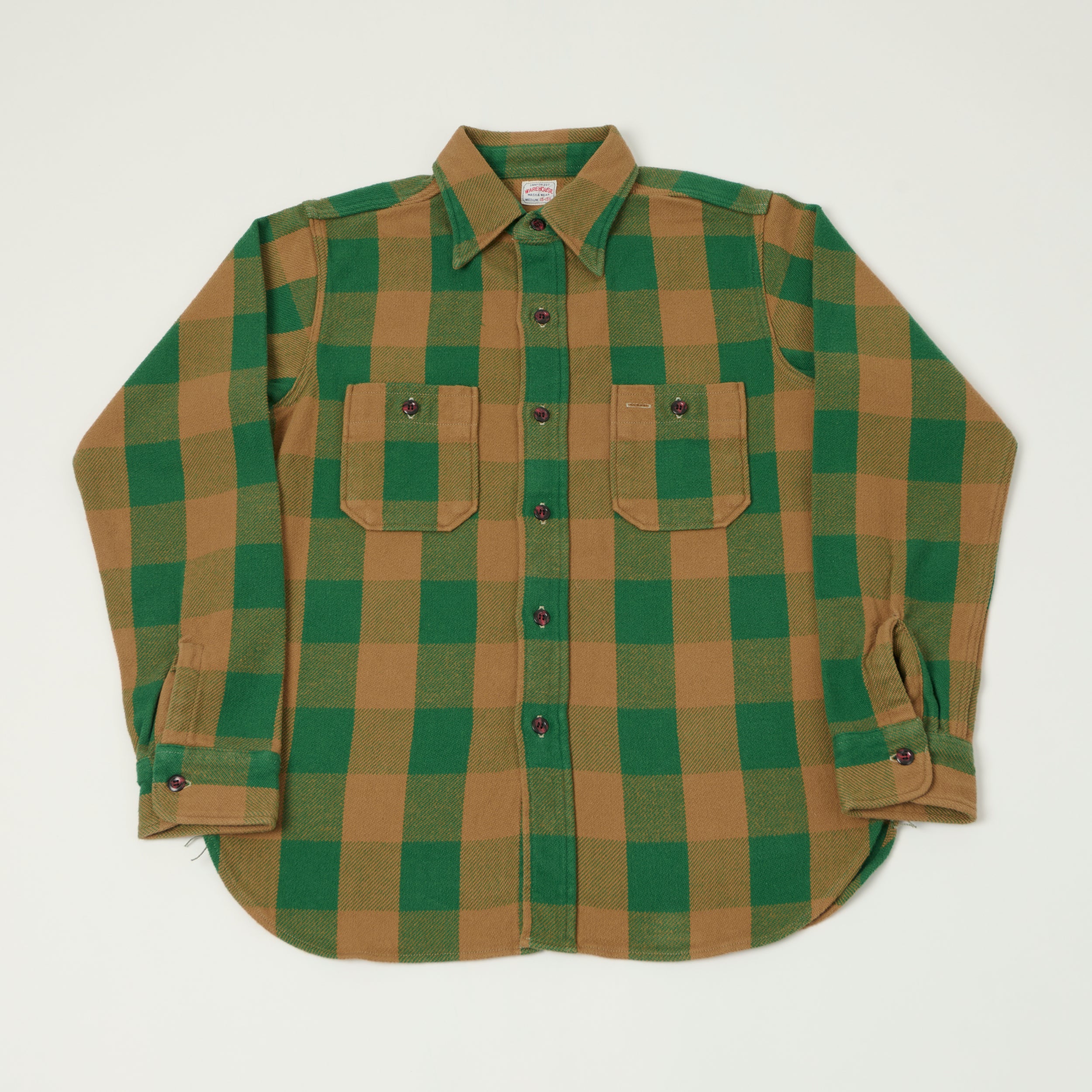 Warehouse & Co 3104 Plaid Flannel Shirt - Green/Brown