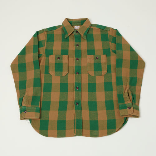 Warehouse & Co 3104 Plaid Flannel Shirt - Green/Brown