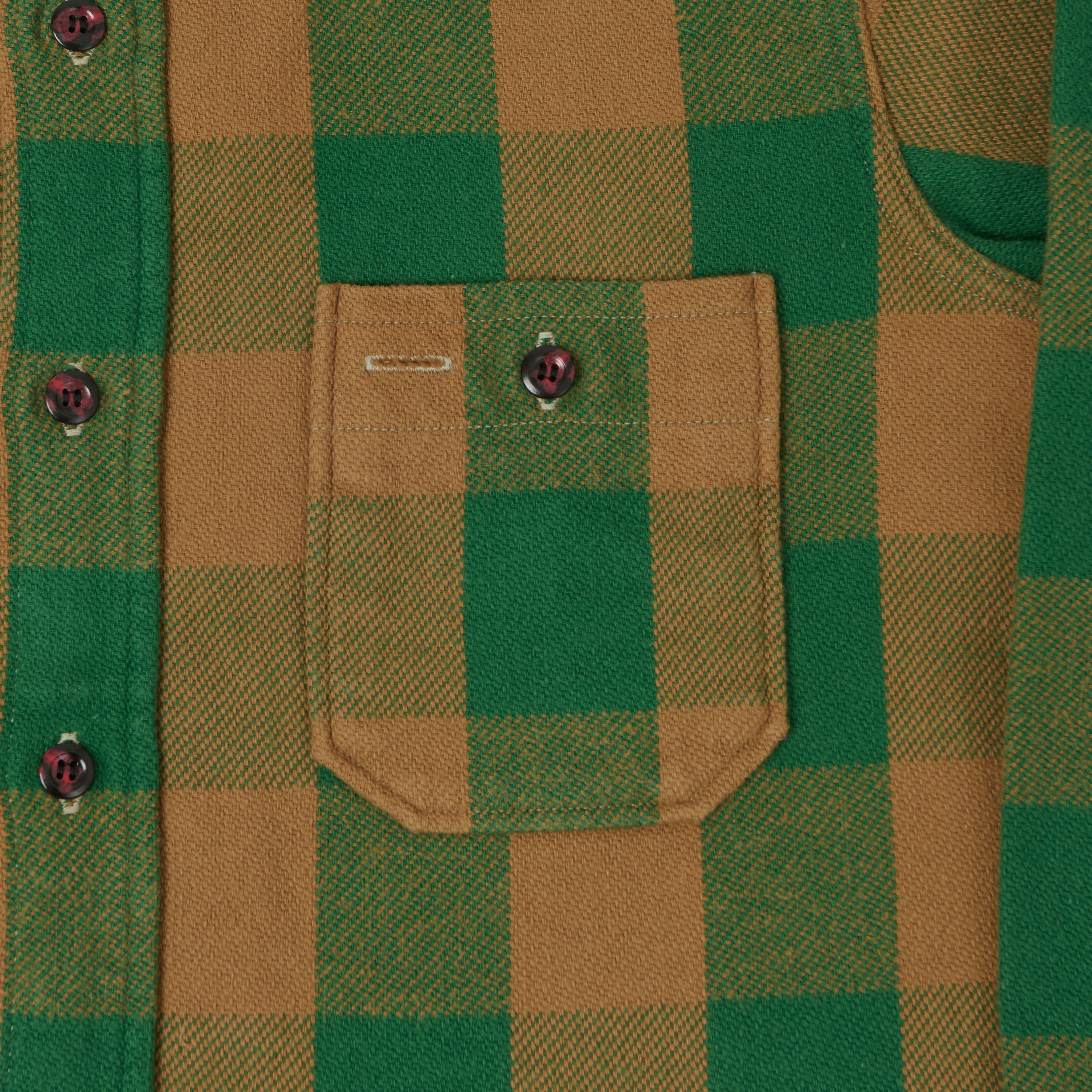 Warehouse & Co 3104 Plaid Flannel Shirt - Green/Brown