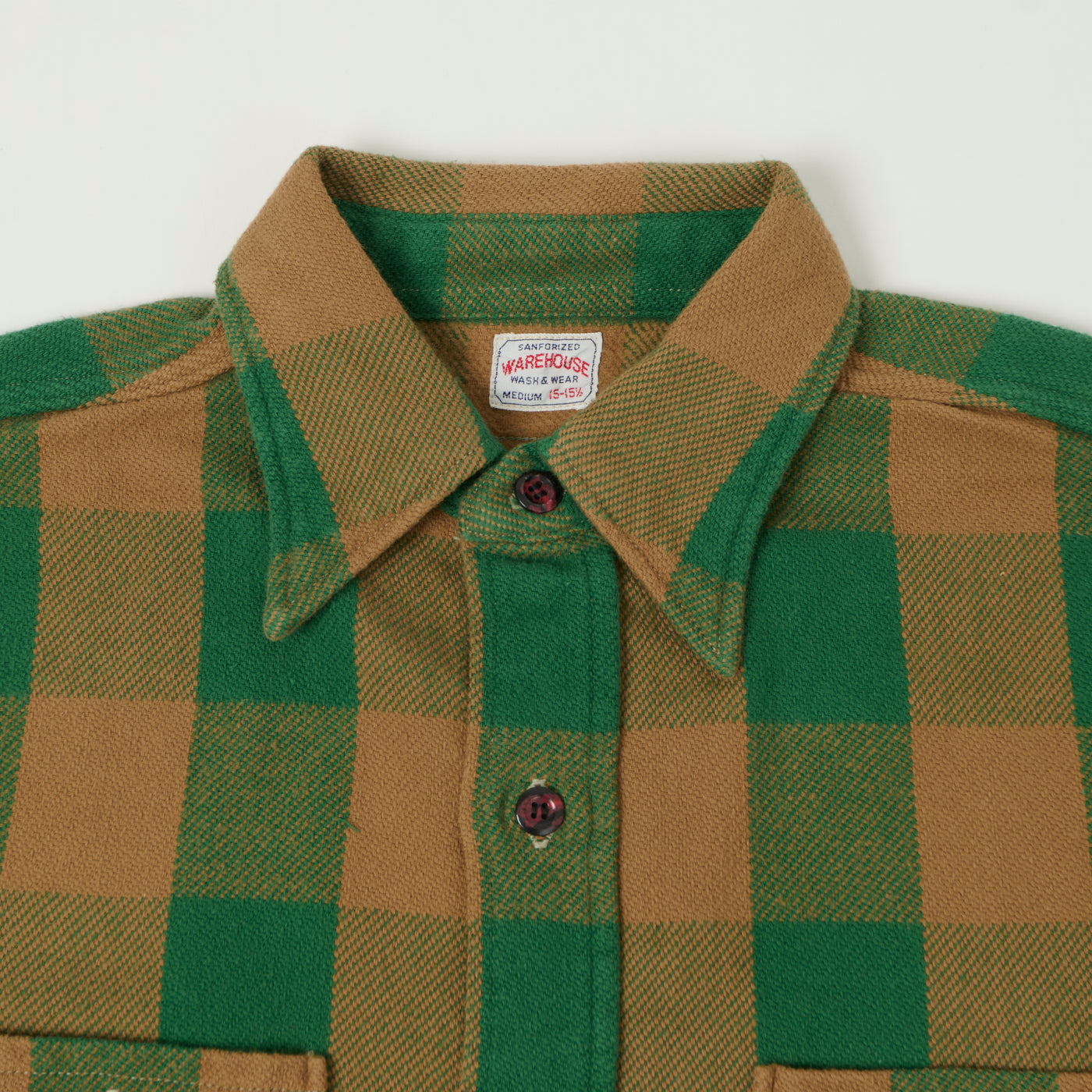 Warehouse & Co 3104 Plaid Flannel Shirt - Green/Brown