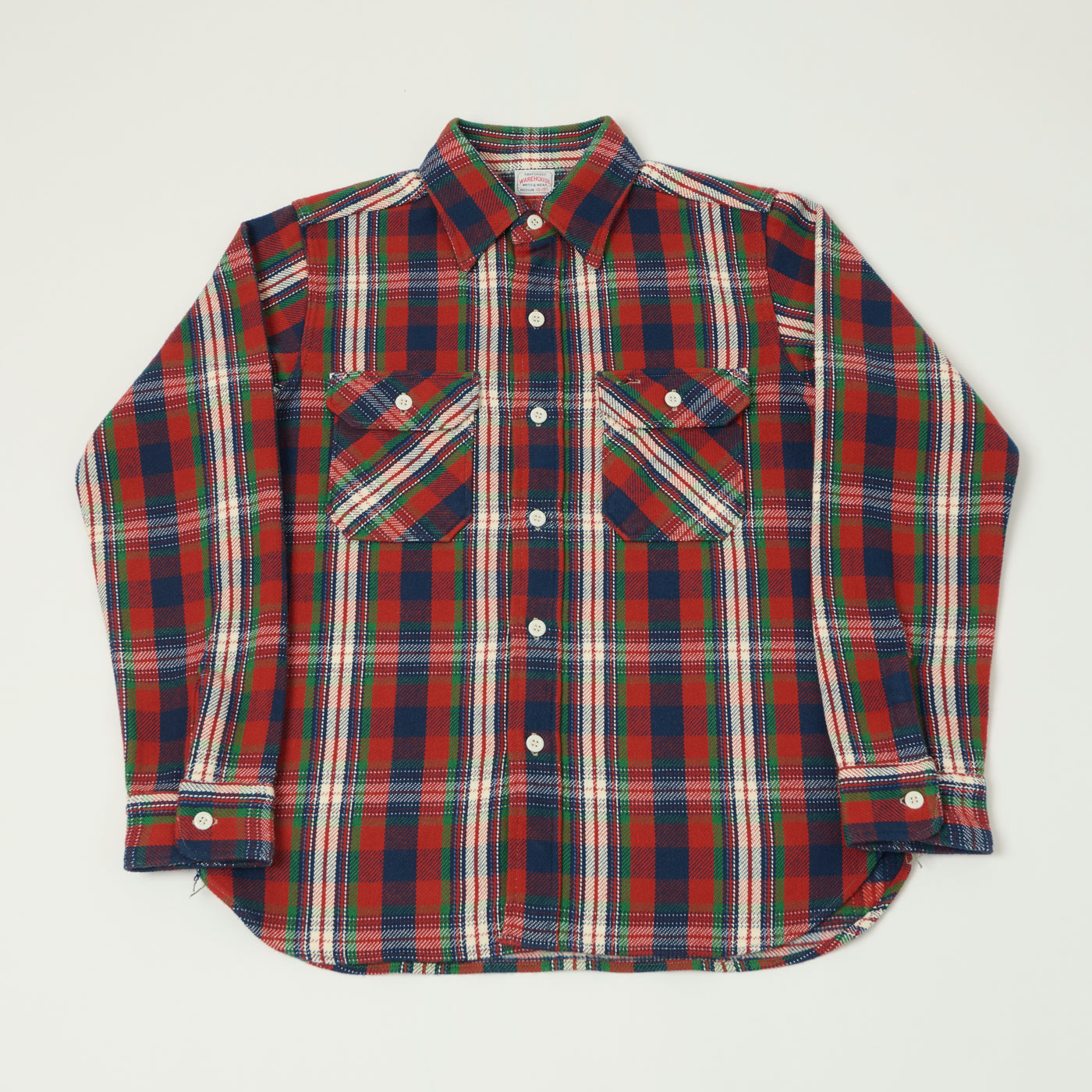Warehouse & Co 3104 Plaid Flannel Shirt - Red/Ivory