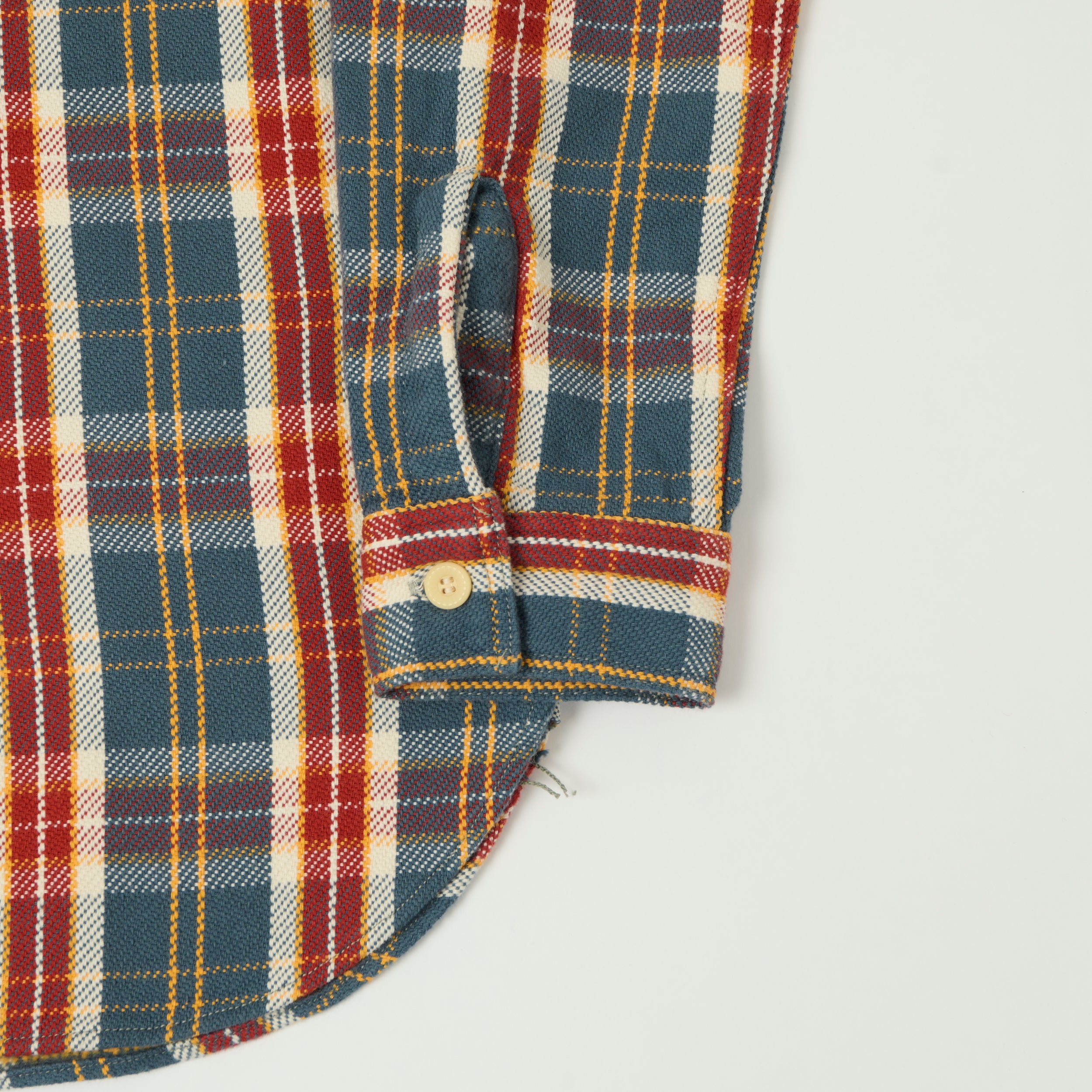 Warehouse & Co 3104 Plaid Flannel Shirt - Navy/Ivory