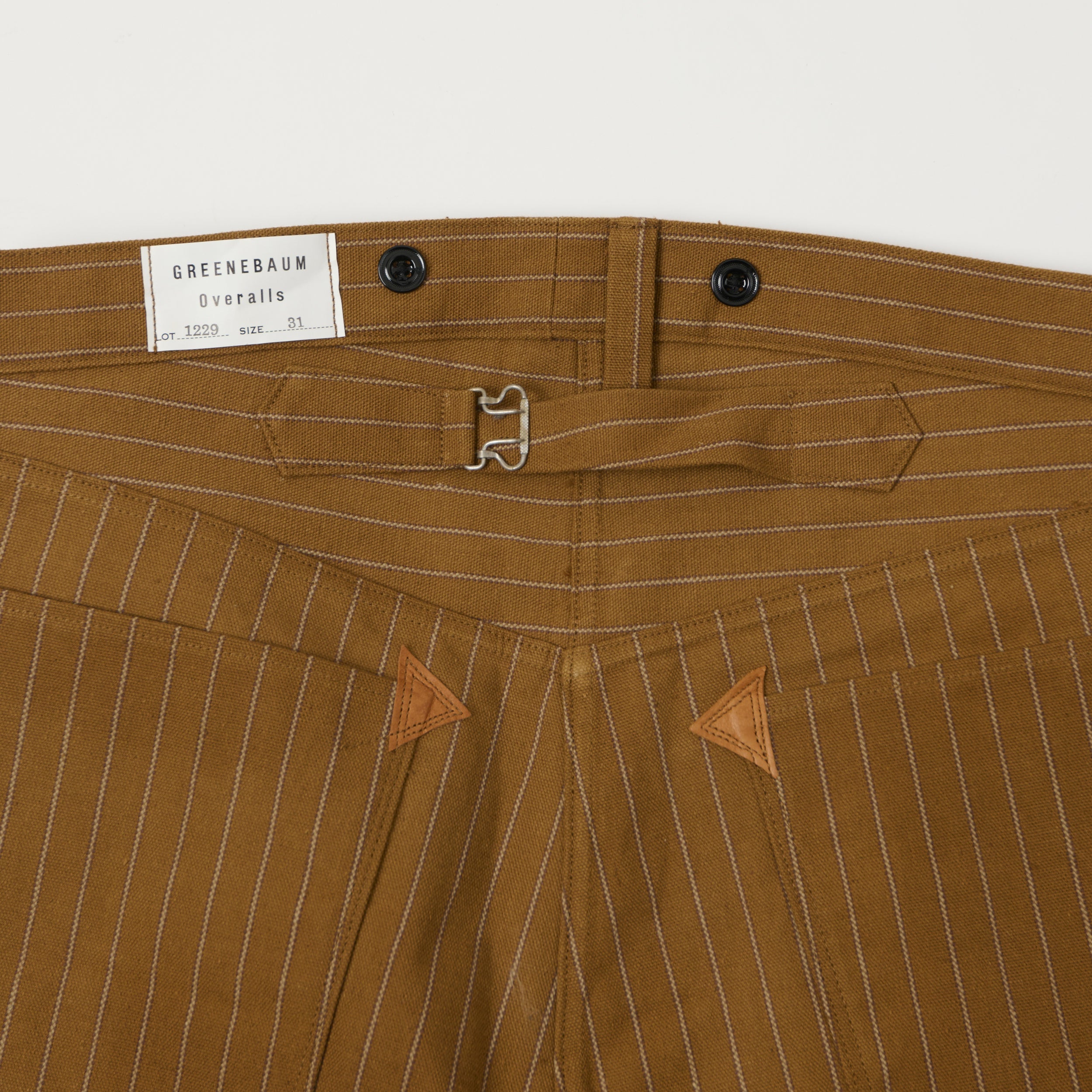 Warehouse & Co 1229 'Greenbaum' 1870s Heavy Leather Bound Trousers - Brown