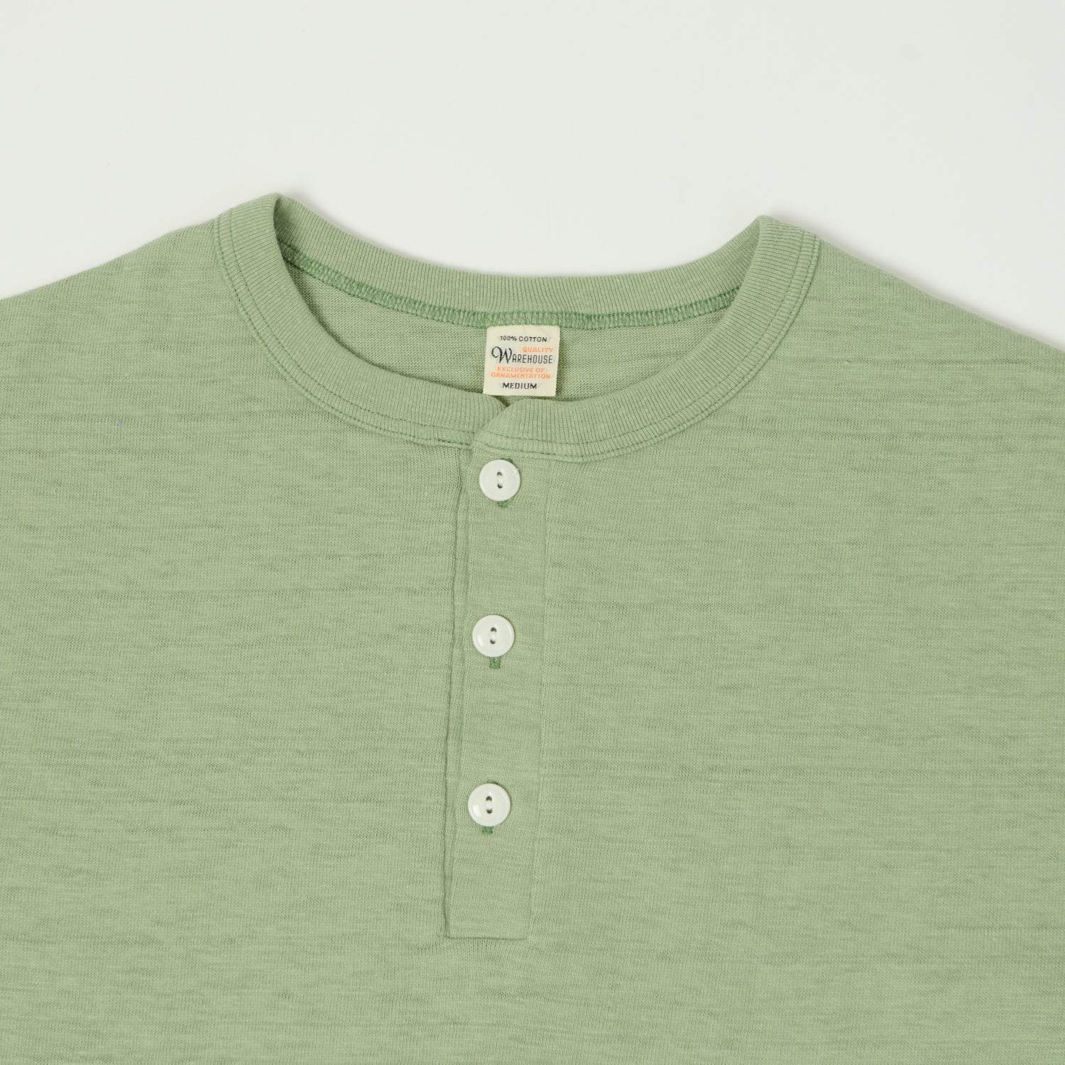 Warehouse & Co 4601 Henley T-Shirt - Pale Green