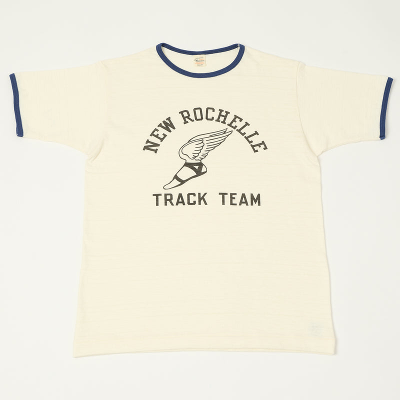 Warehouse & Co 4059 'New Rochelle' Ringer Tee - Cream/Navy